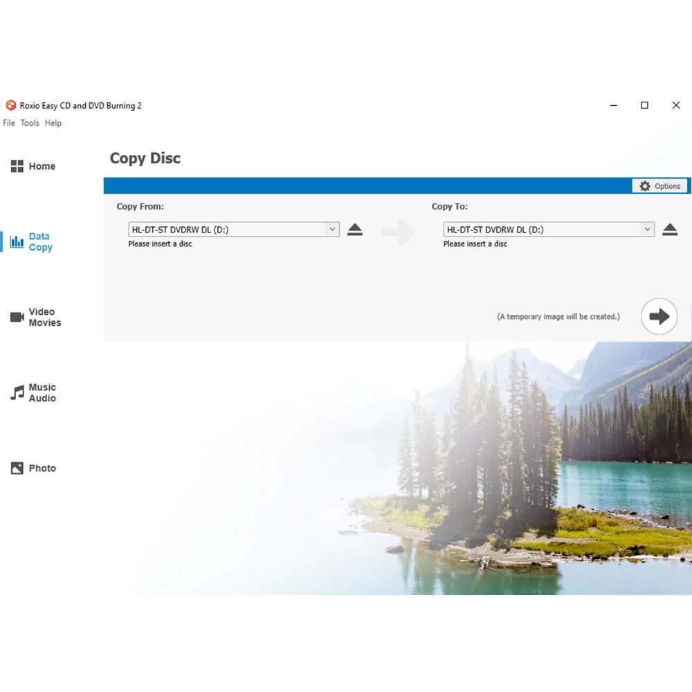 Roxio Easy CD & DVD Burning 2 software for creating and copying CDs and DVDs on Windows — view 4