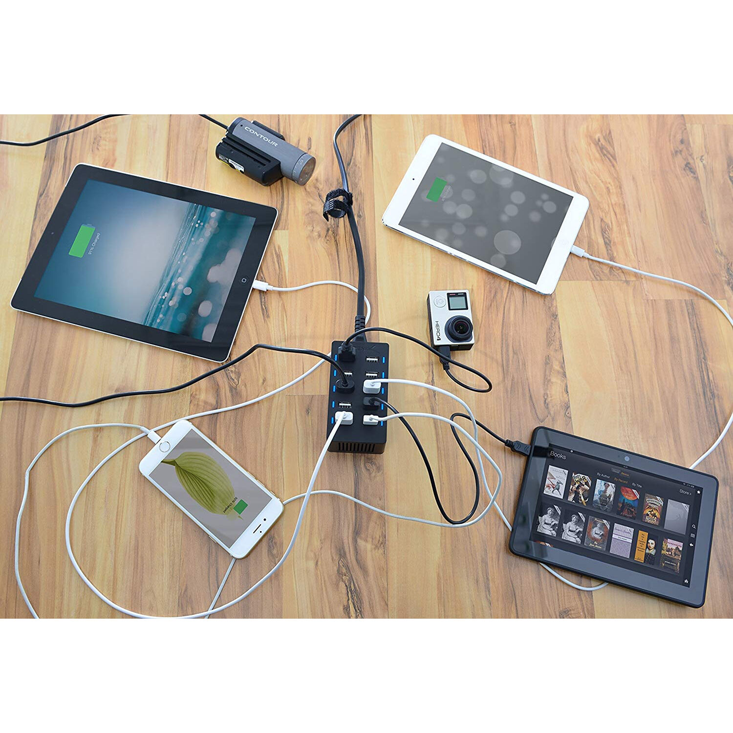Sabrent AX-TPCS 60 W 10-port USB charger for phones and tablets — view 6