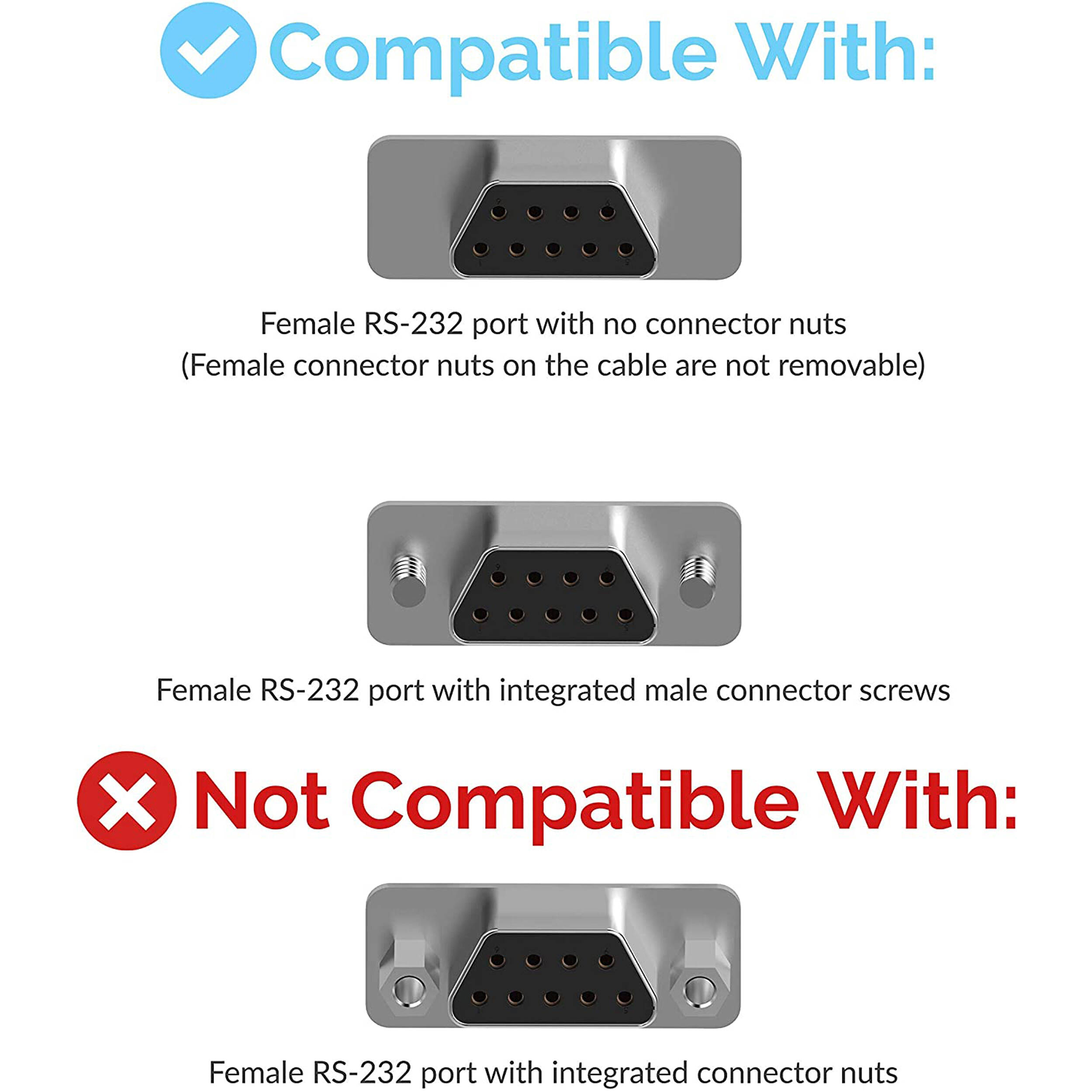 Sabrent CB-9P6F 6-foot USB 2.0 to serial cable for legacy device connectivity — view 3