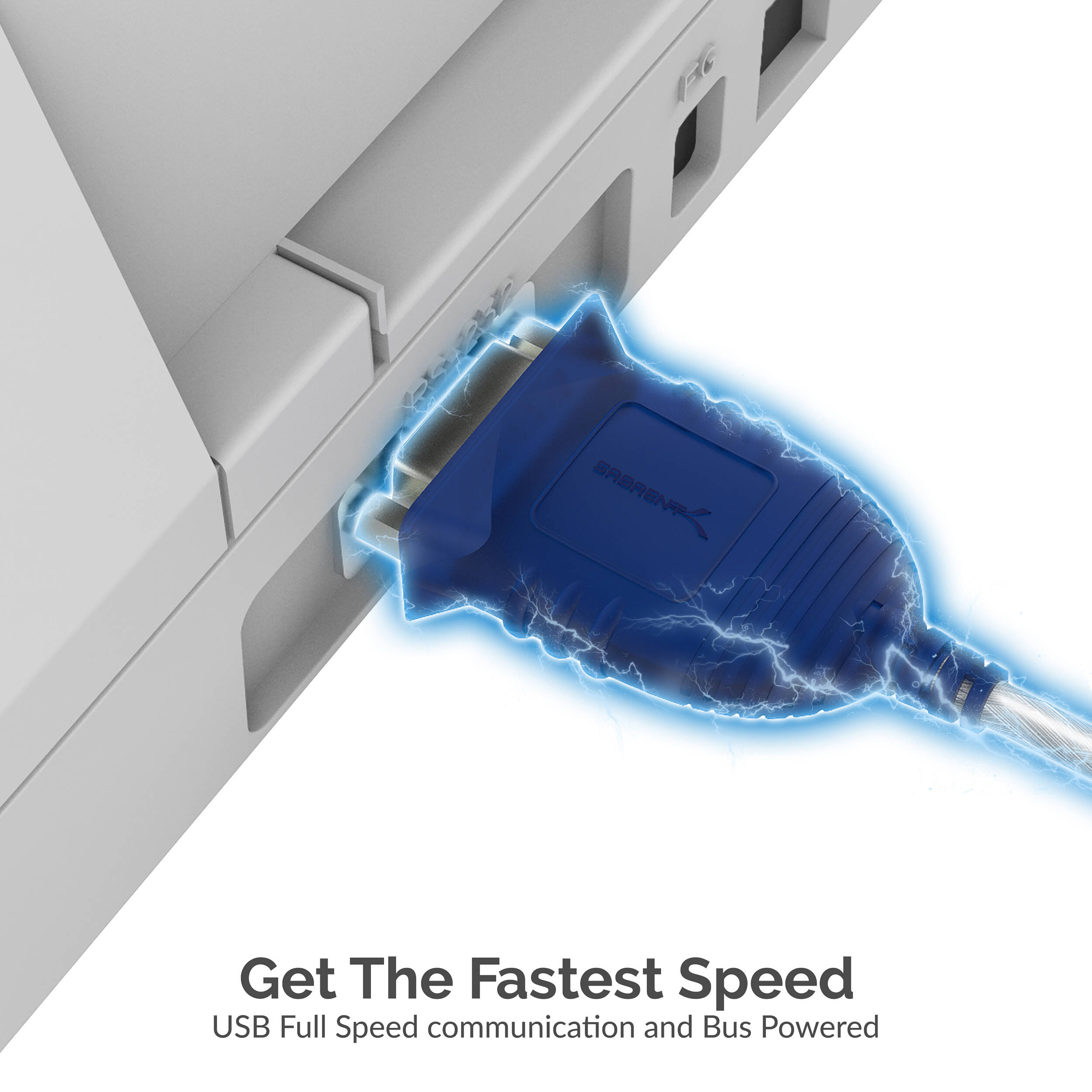 Sabrent CB-9P6F 6-foot USB 2.0 to serial cable for legacy device connectivity — view 7
