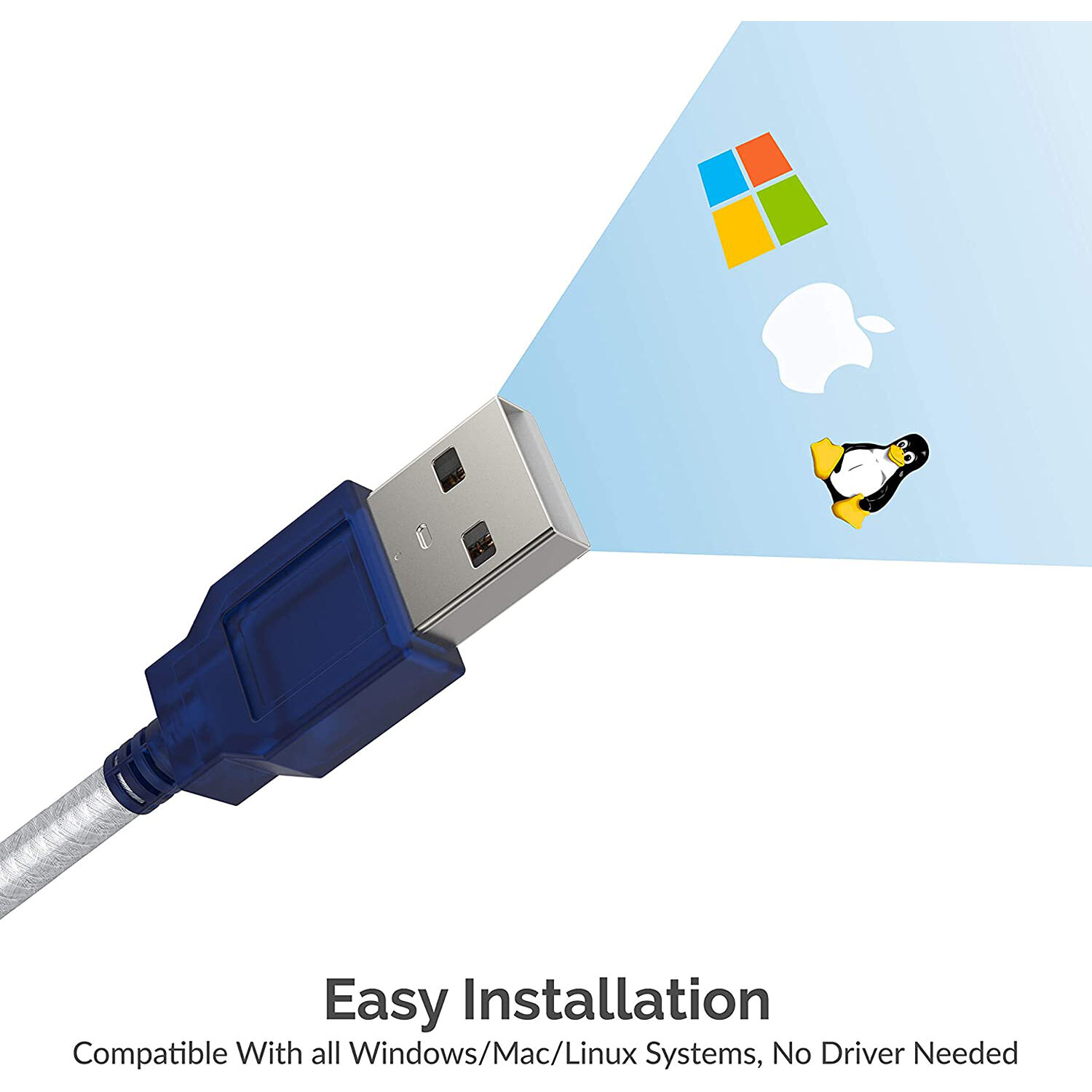 Sabrent USB 2.0 to DB-9 RS-232 serial converter cable with Prolific chipset — view 4