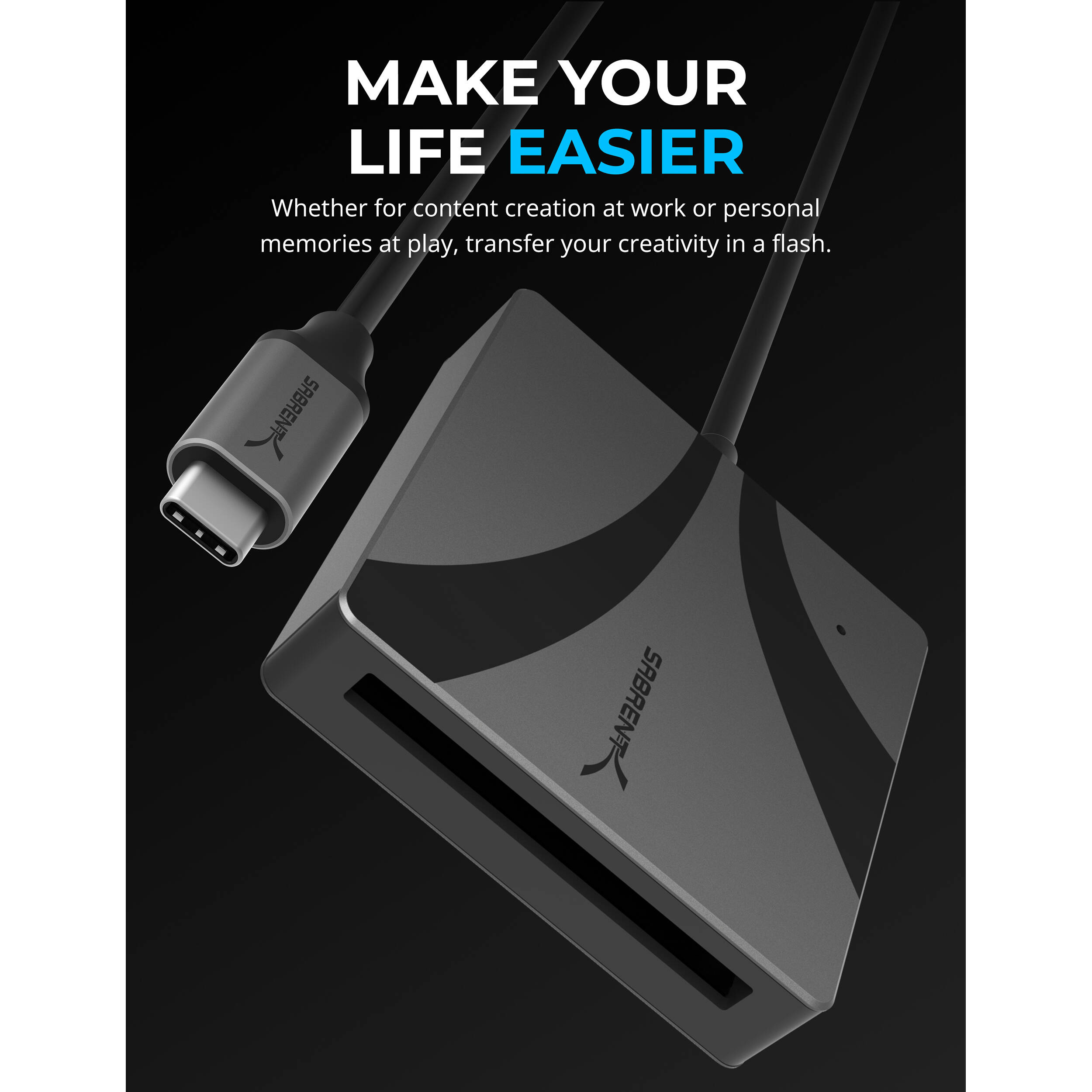SABRENT CFAST 2.0 TO USB C CARD READER — view 2
