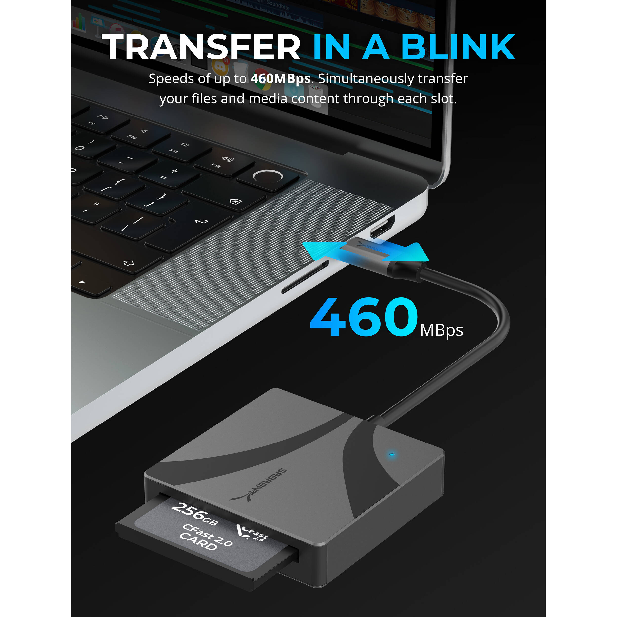 SABRENT CFAST 2.0 TO USB C CARD READER — view 3