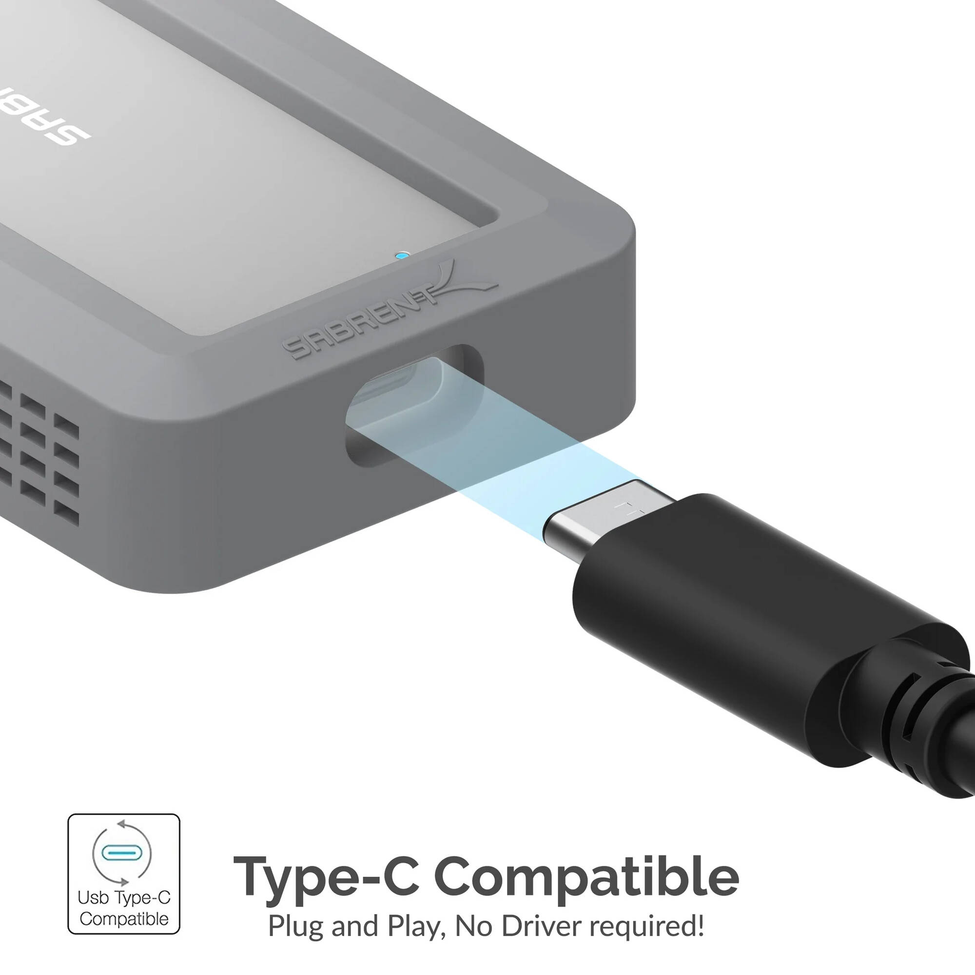 SABRENT EC-WPNE USB-C NVMe enclosure with IP67 rugged waterproof protection — view 3