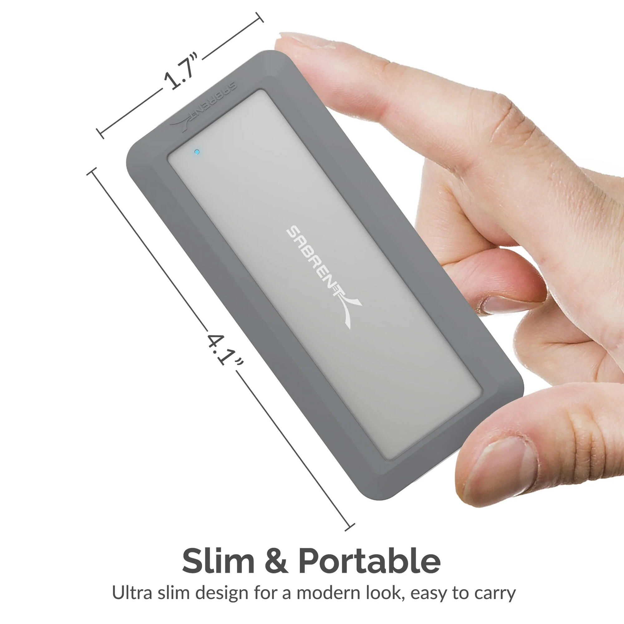 SABRENT EC-WPNE USB-C NVMe enclosure with IP67 rugged waterproof protection — view 6