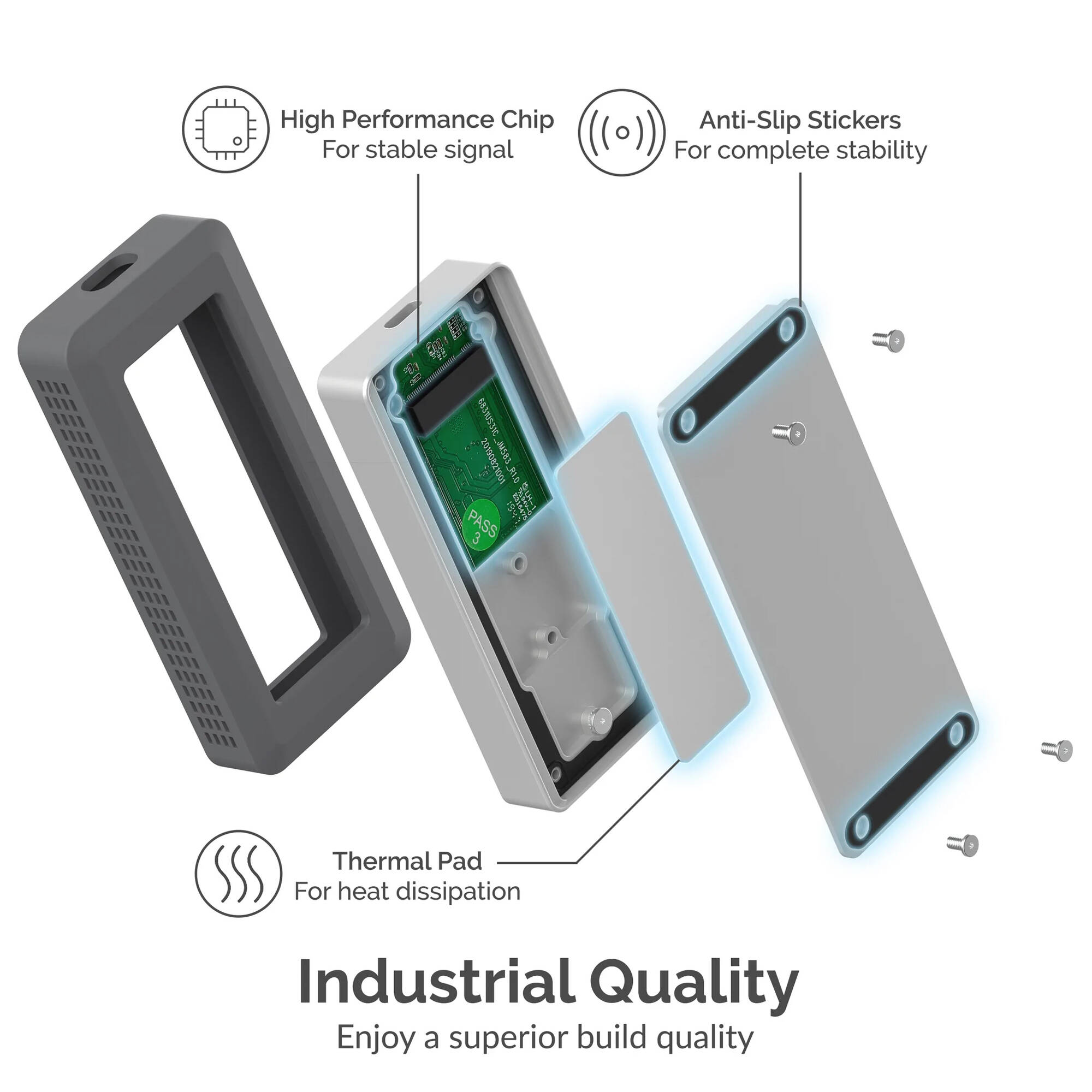 SABRENT EC-WPNE USB-C NVMe enclosure with IP67 rugged waterproof protection — view 7