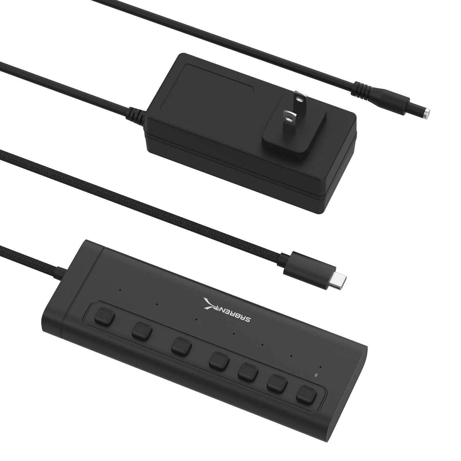 SABRENT SABRENT USB-C HUB 7-PORT 20W POWERED HUB — view 2