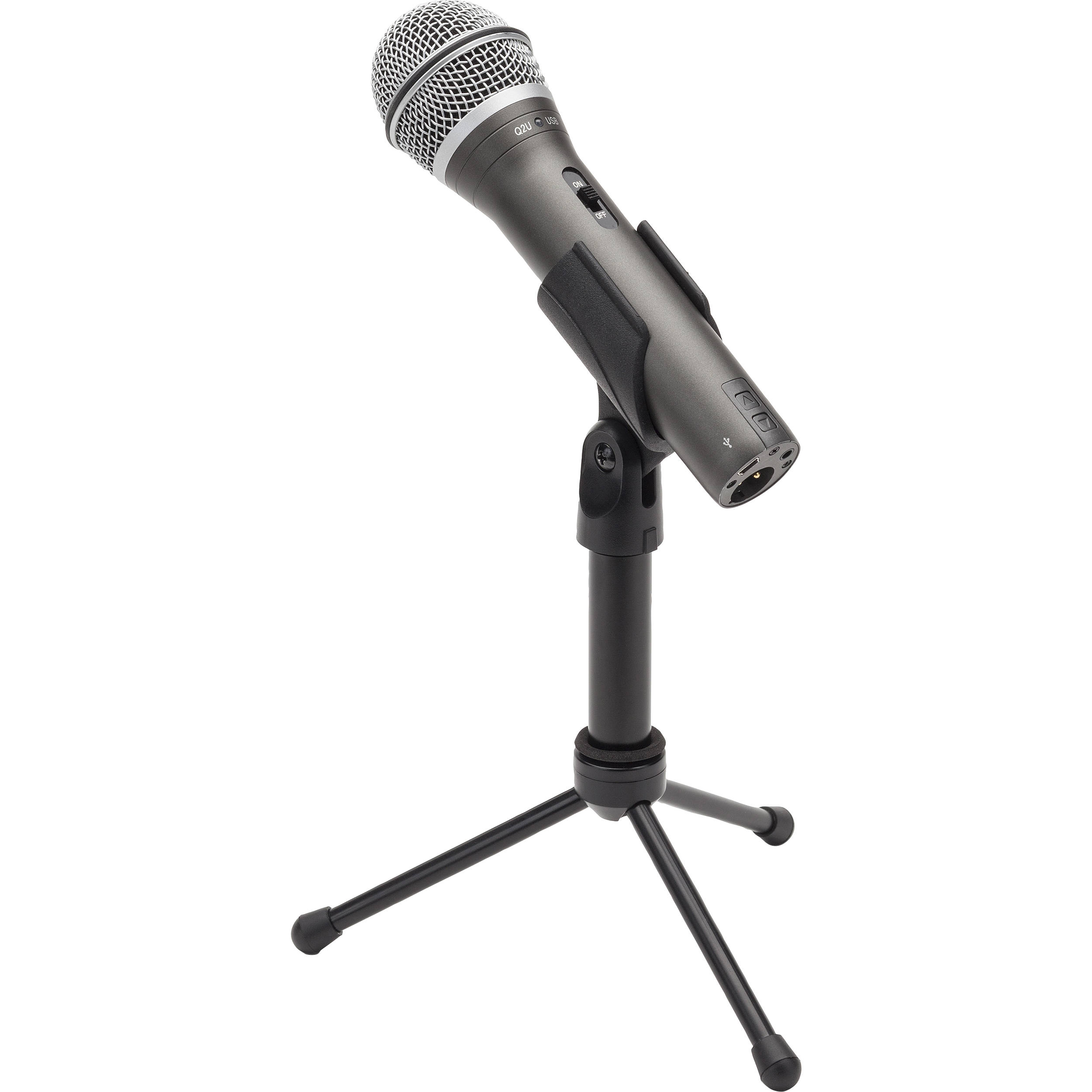 Samson Q2U USB/XLR dynamic microphone pack for podcasting, recording, and live streaming — view 2