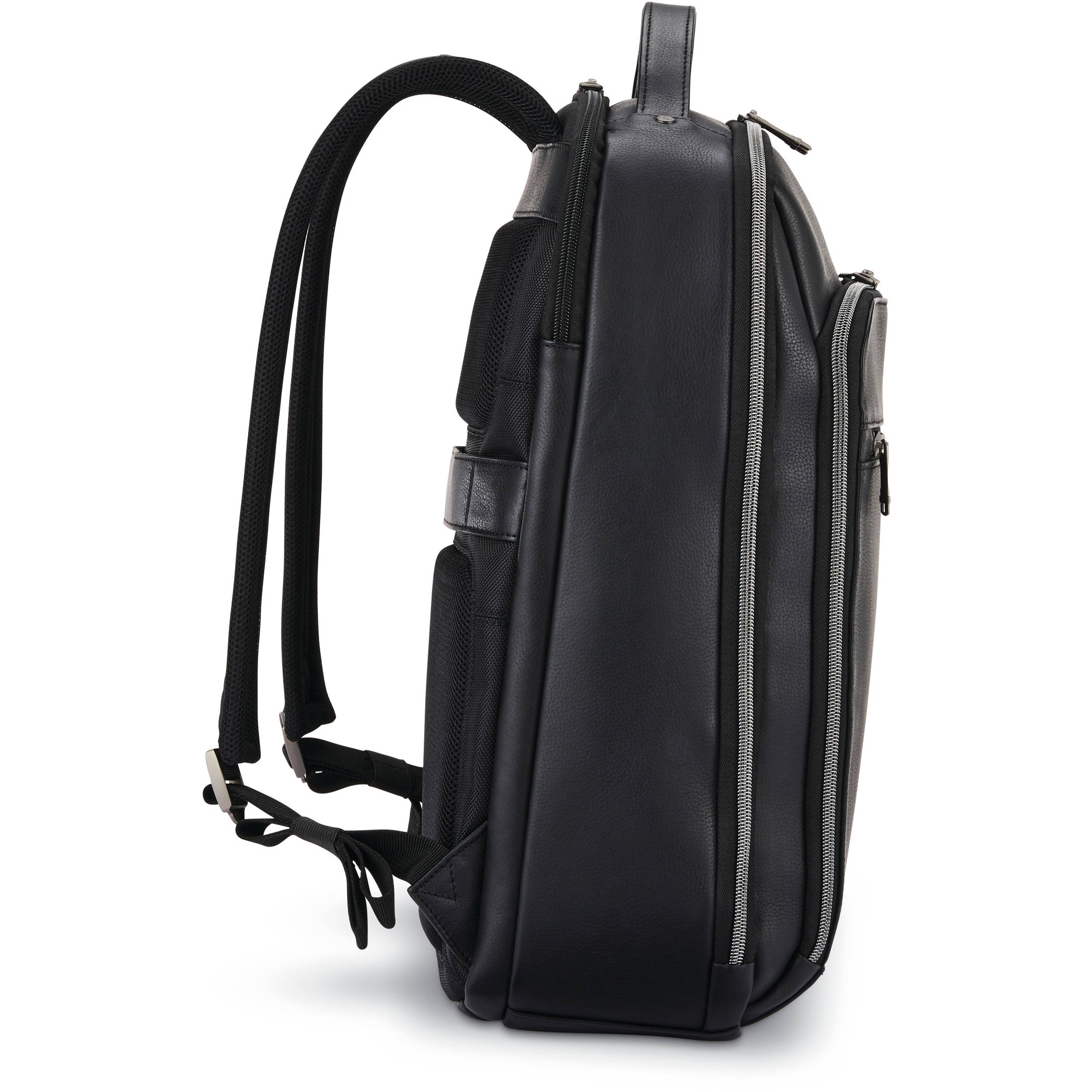 Samsonite black backpack with padded 15.6 in laptop compartment and external zip pocket — view 3
