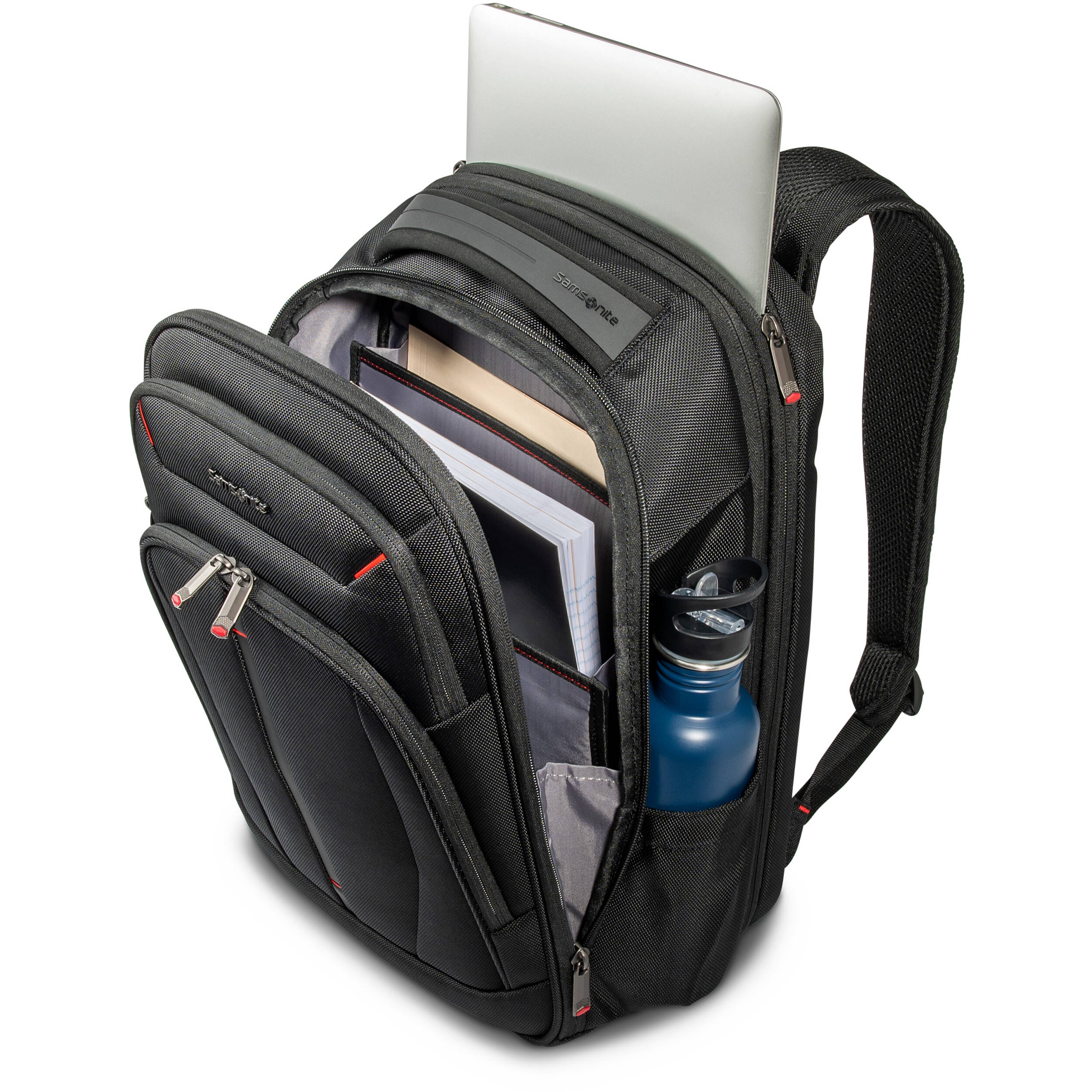 Samsonite XENON 4 Large Expandable Backpack in black for business travel and commuting — view 3