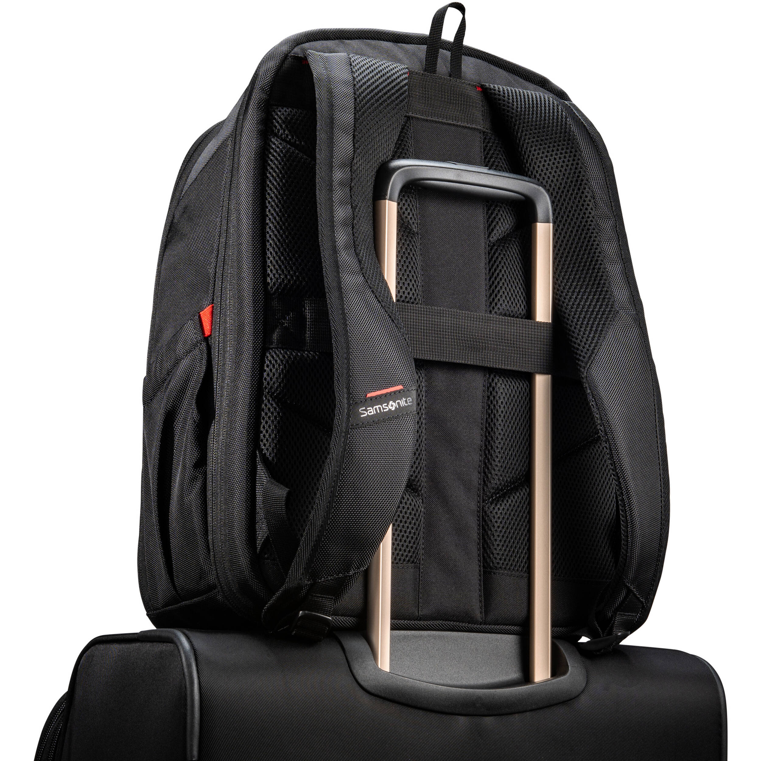 Samsonite XENON 4 Large Expandable Backpack in black for business travel and commuting — view 6