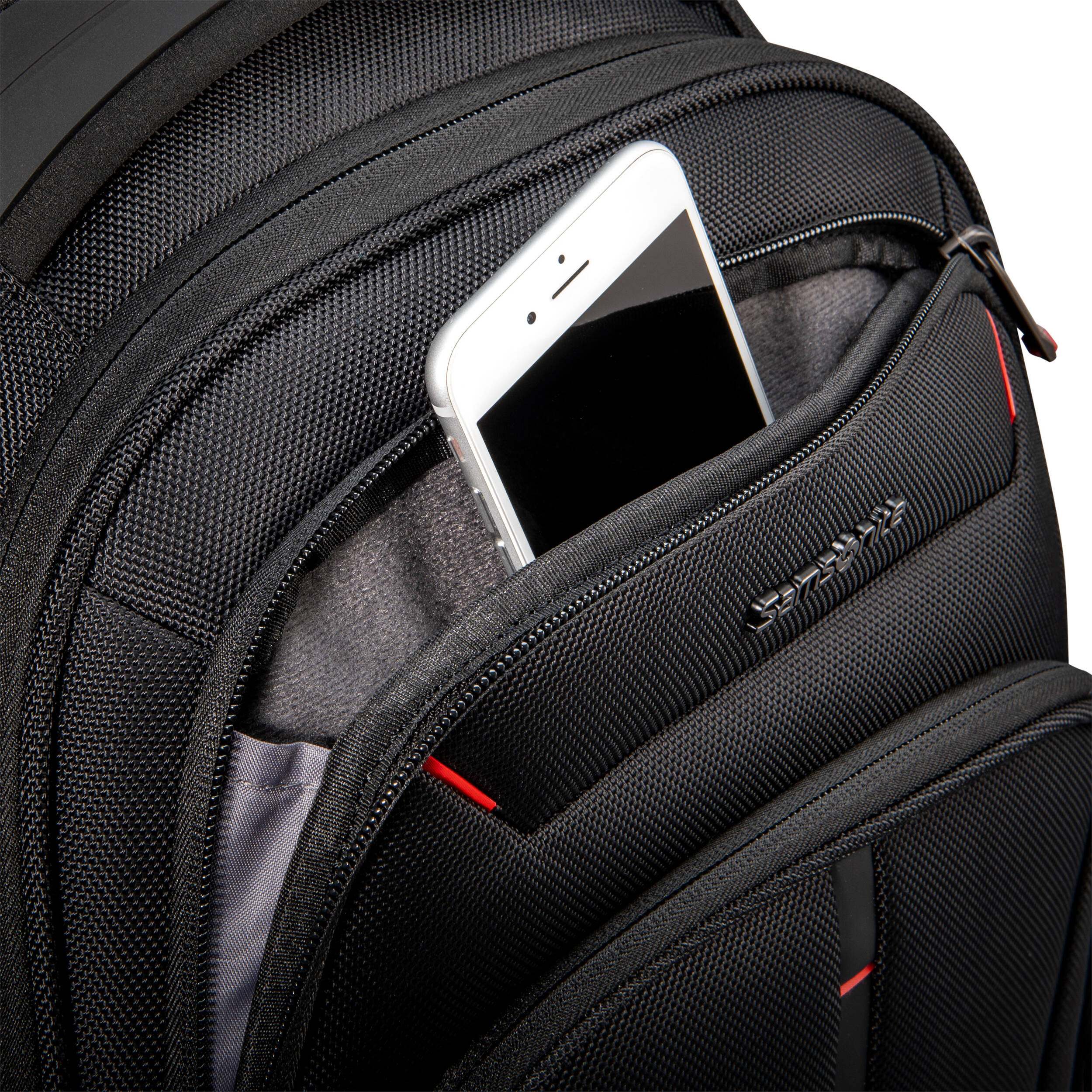 Samsonite XENON 4 Large Expandable Backpack in black for business travel and commuting — view 8