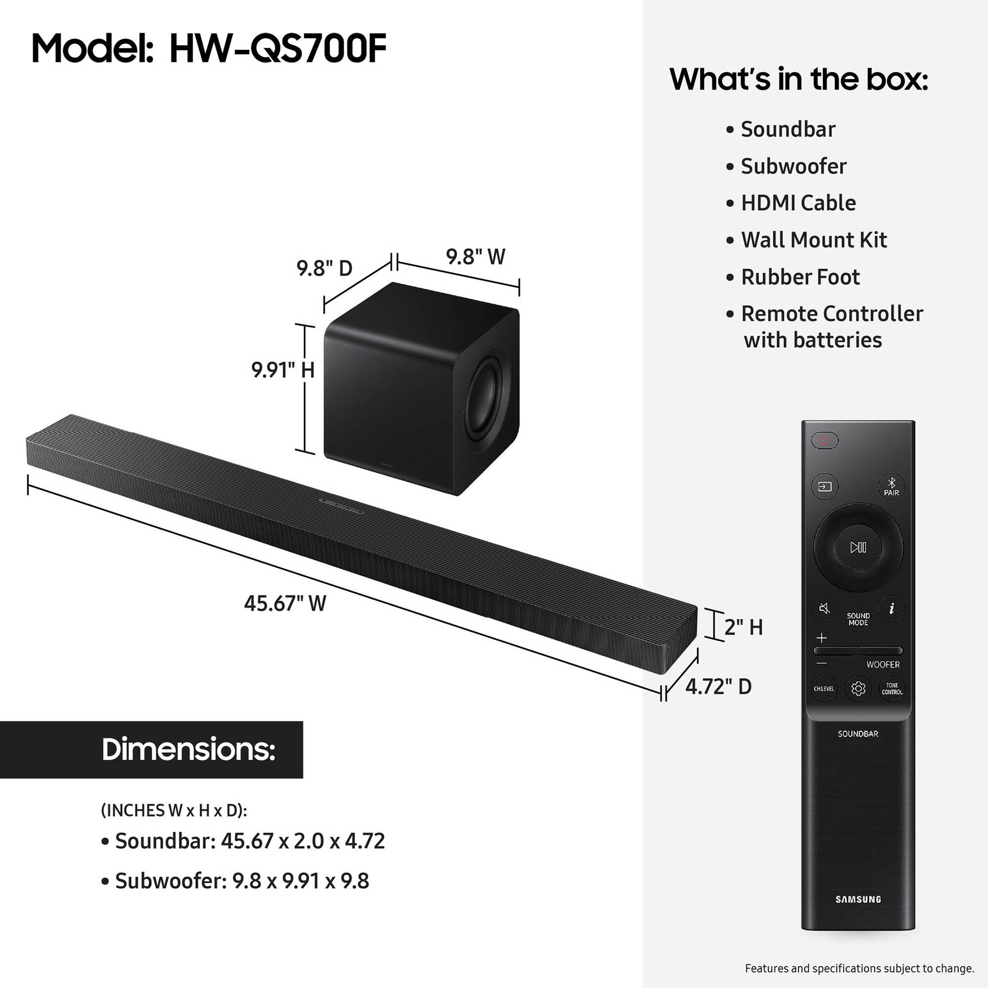 3.1.2 Ch 345W Soundbar Titan — view 5