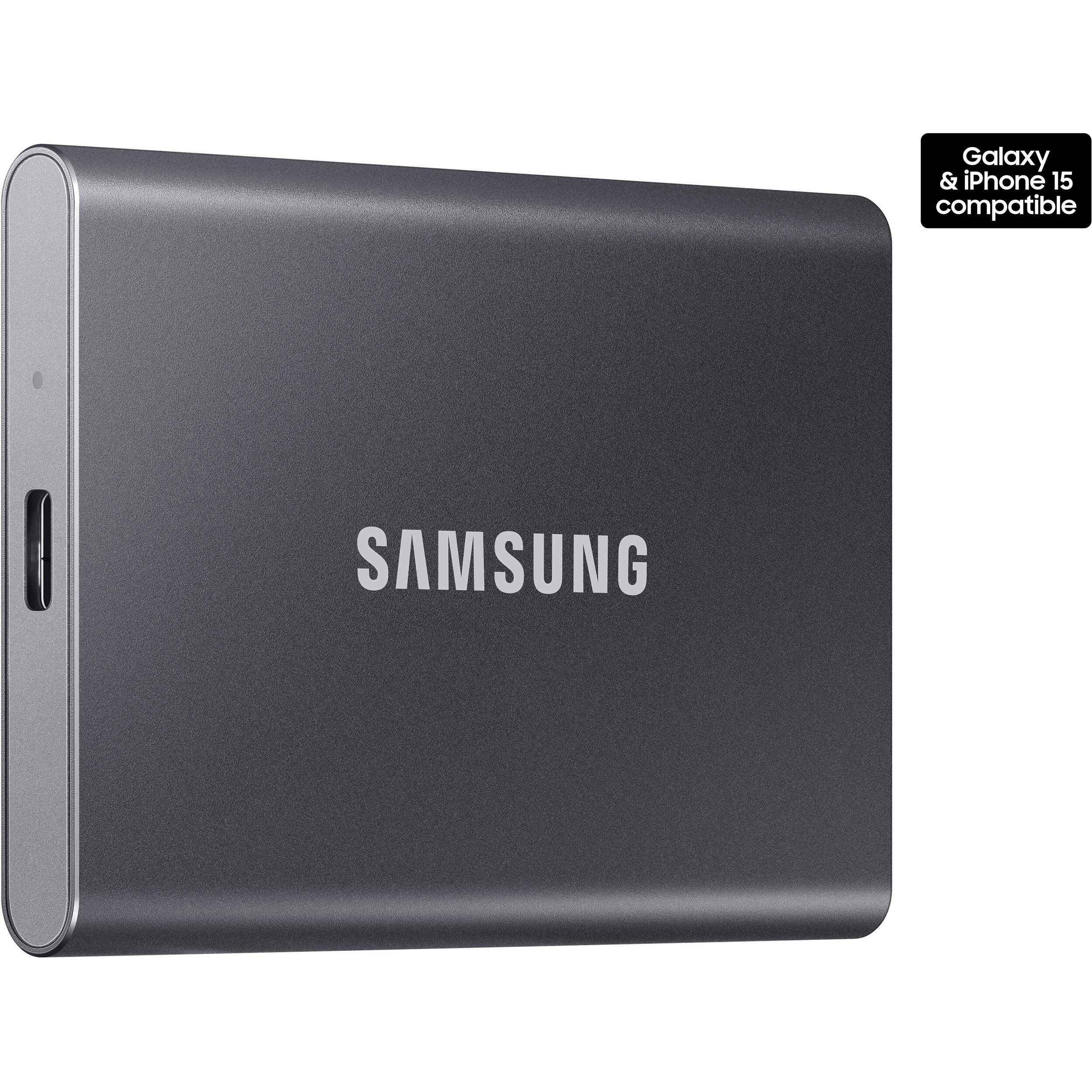 Samsung T7 Portable SSD 2TB gray external solid state drive — view 2