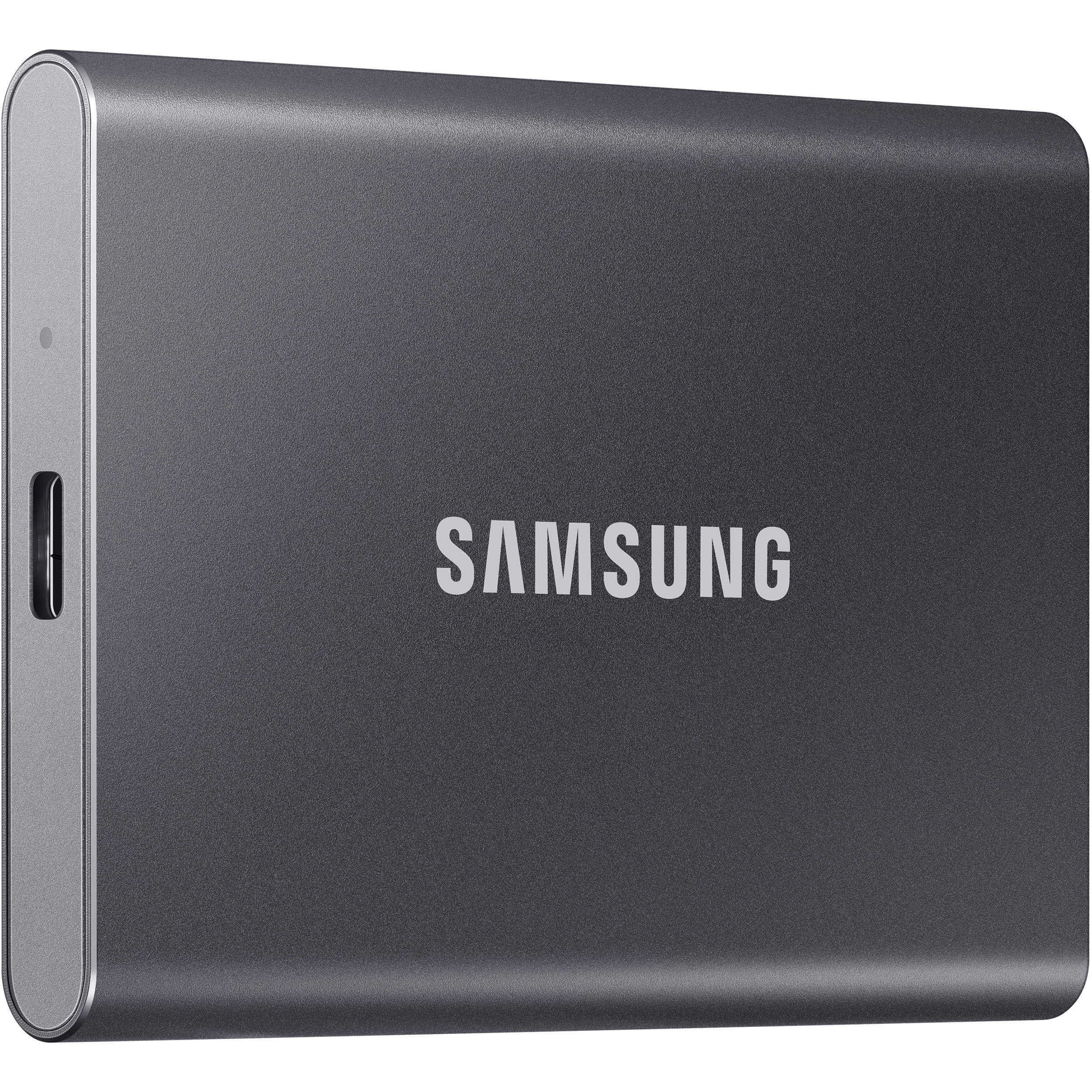 Samsung T7 Portable SSD 2TB gray external solid state drive — view 4