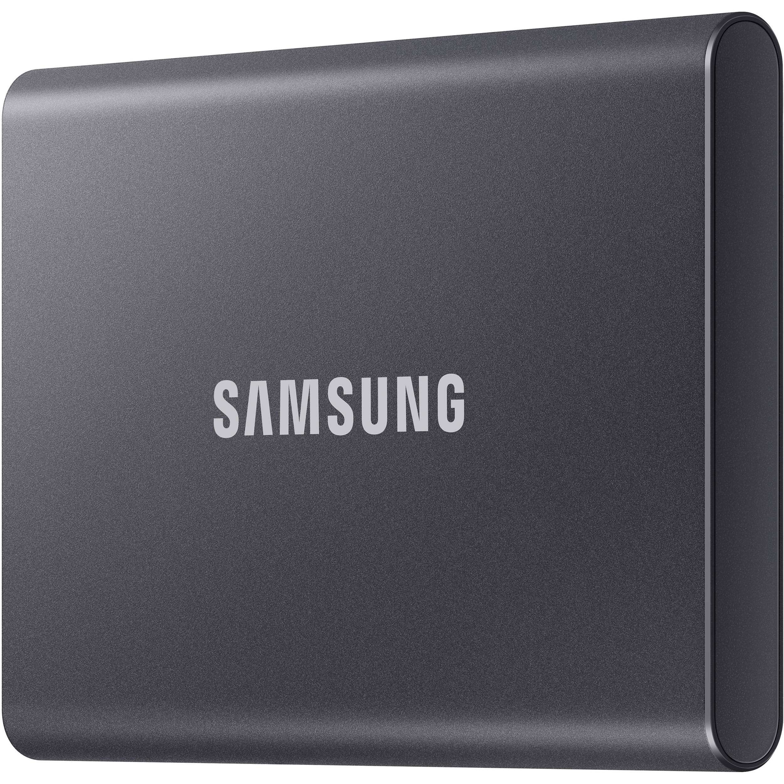 Samsung T7 Portable SSD 2TB gray external solid state drive — view 5