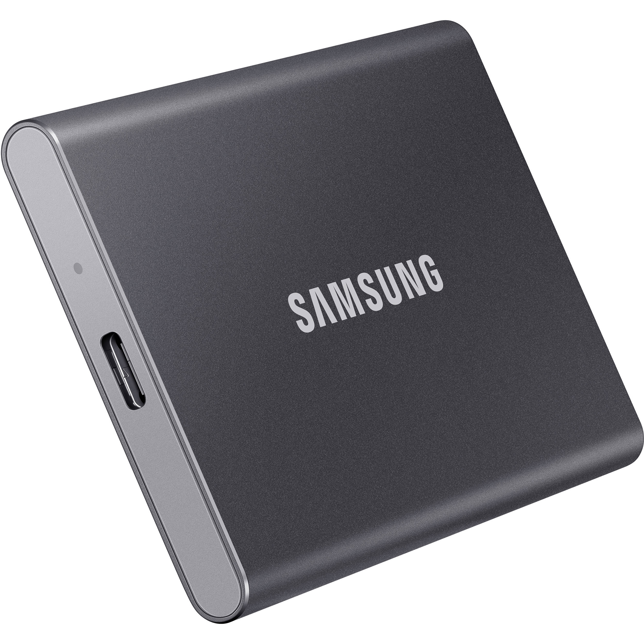 Samsung T7 Portable SSD 2TB gray external solid state drive — view 6