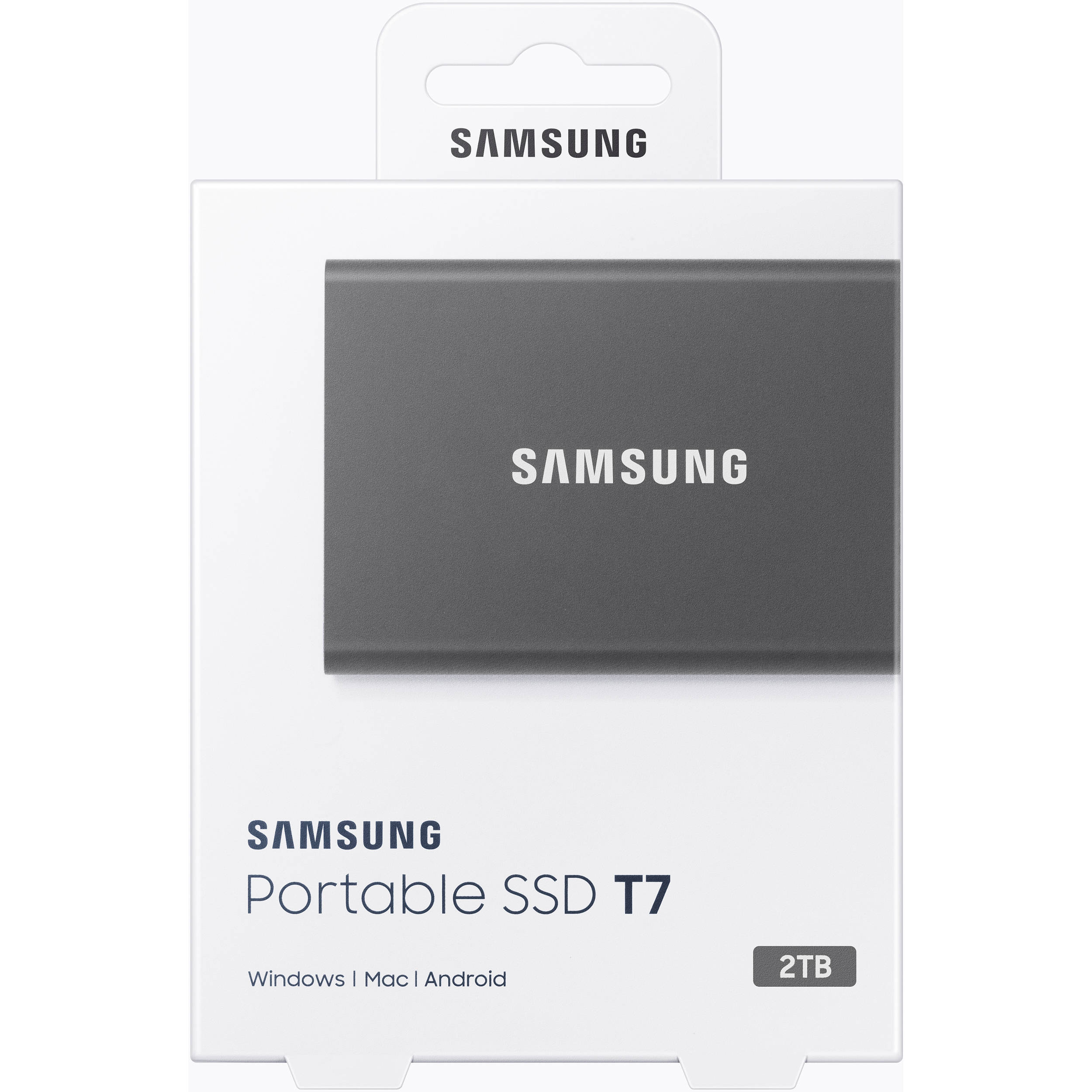 Samsung T7 Portable SSD 2TB gray external solid state drive — view 8