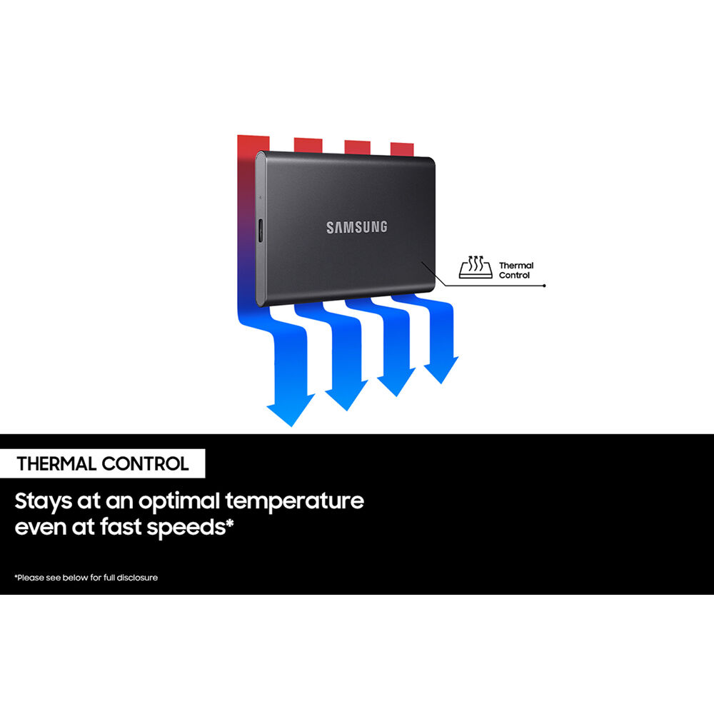 Samsung T7 portable SSD 4 TB gray USB 3.2 Gen 2 external drive — view 11