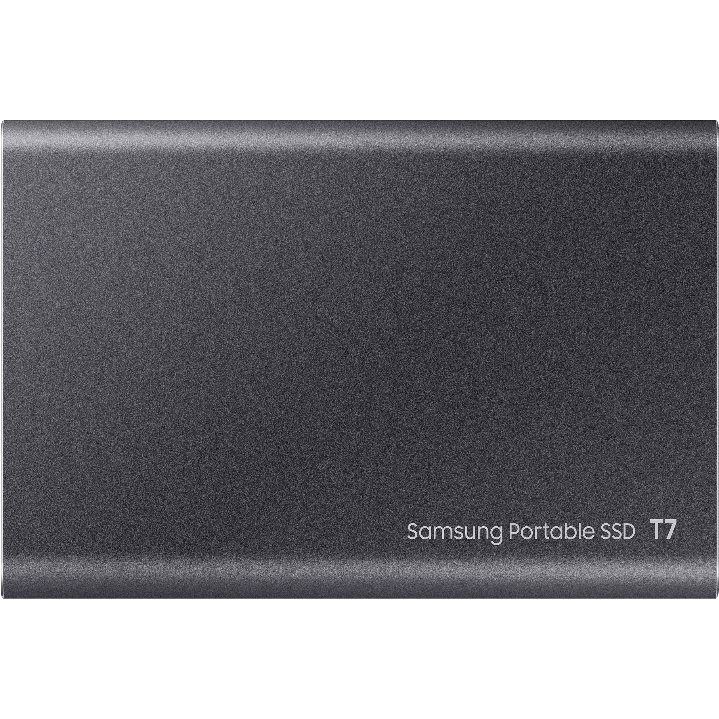 Samsung T7 portable SSD 4 TB gray USB 3.2 Gen 2 external drive — view 3