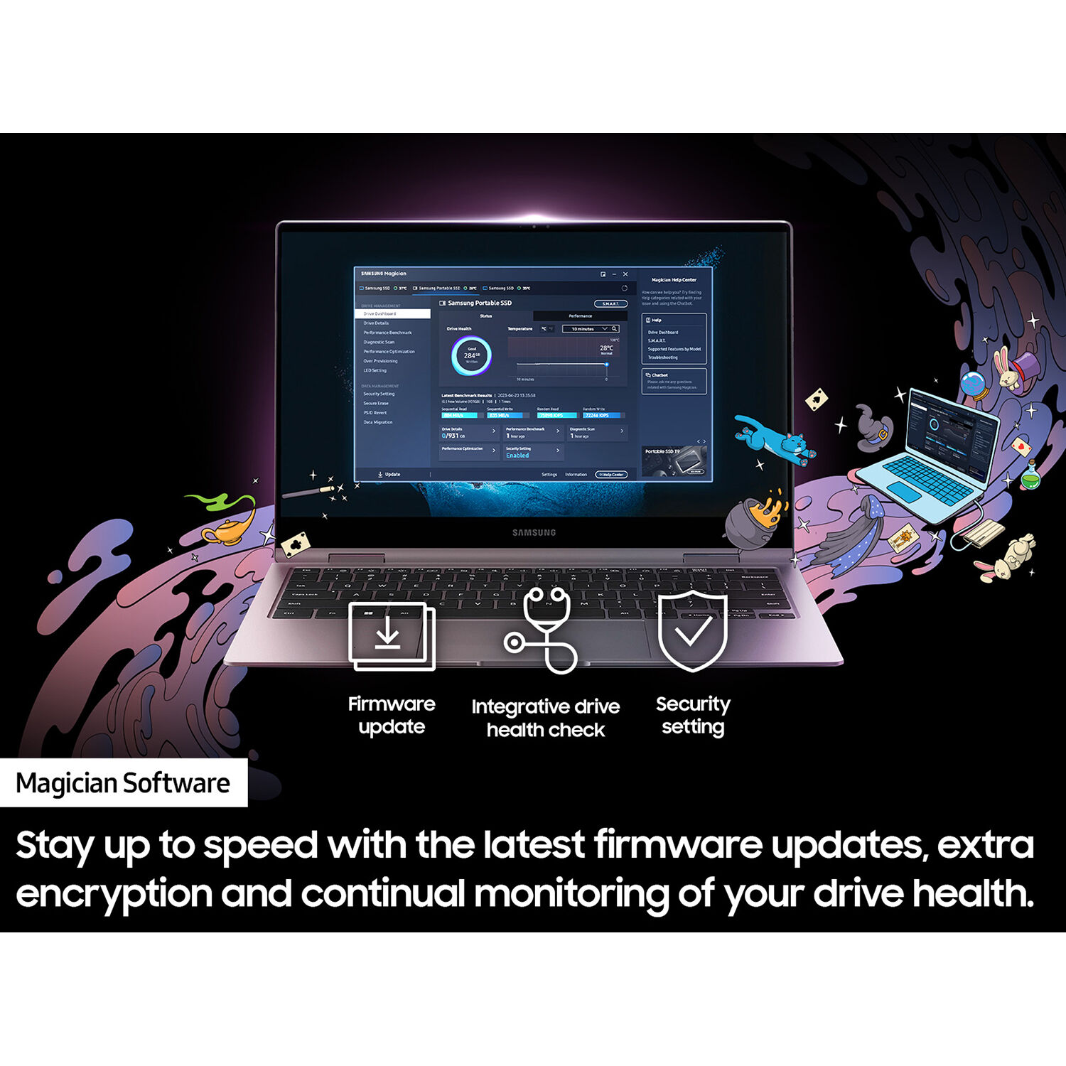Samsung T9 2TB portable SSD in black with USB-C and USB 3.2 Gen 2x2 connectivity — view 9