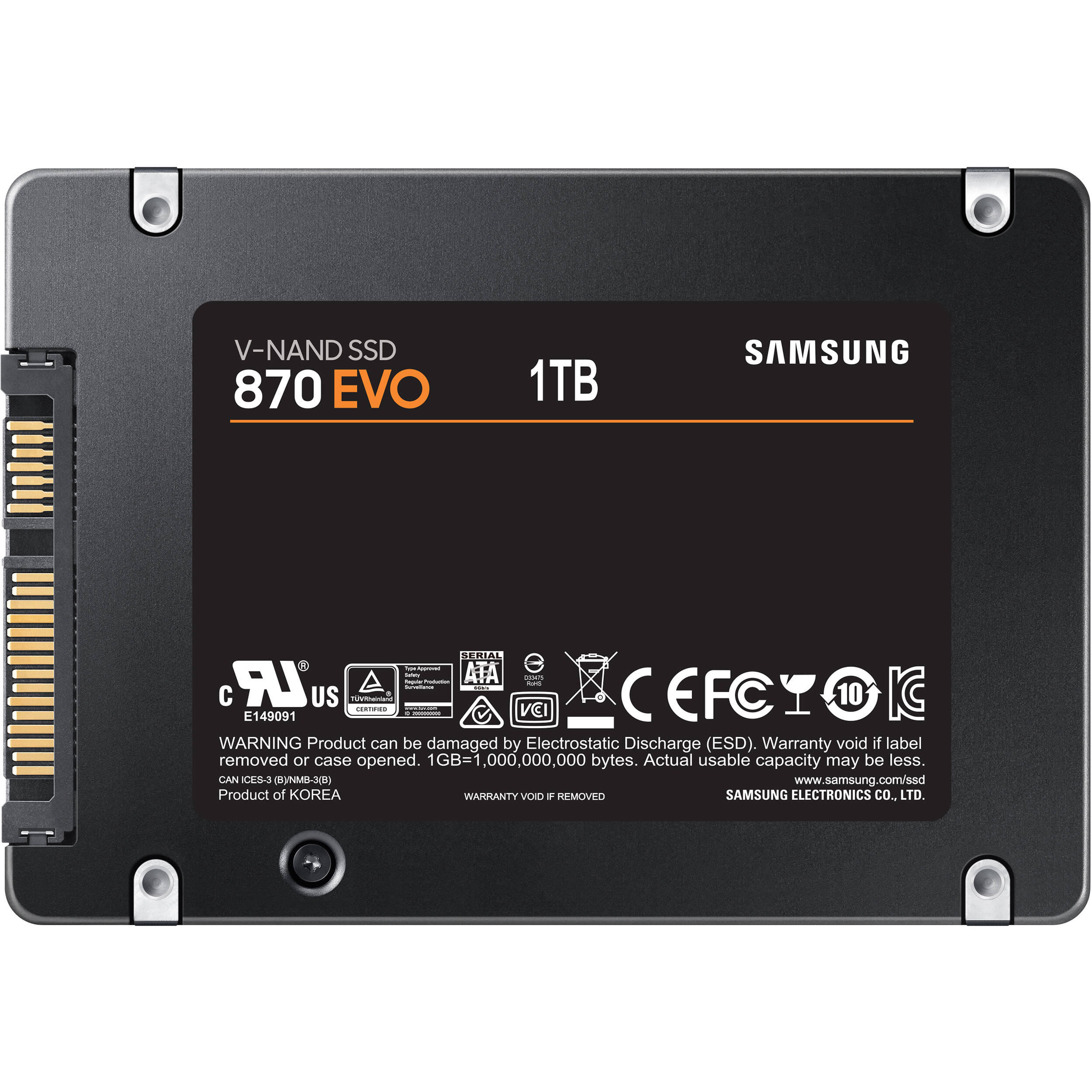 Samsung 870 EVO 1 TB 2.5-inch SATA III internal SSD MZ-77E1T0B/AM — view 5