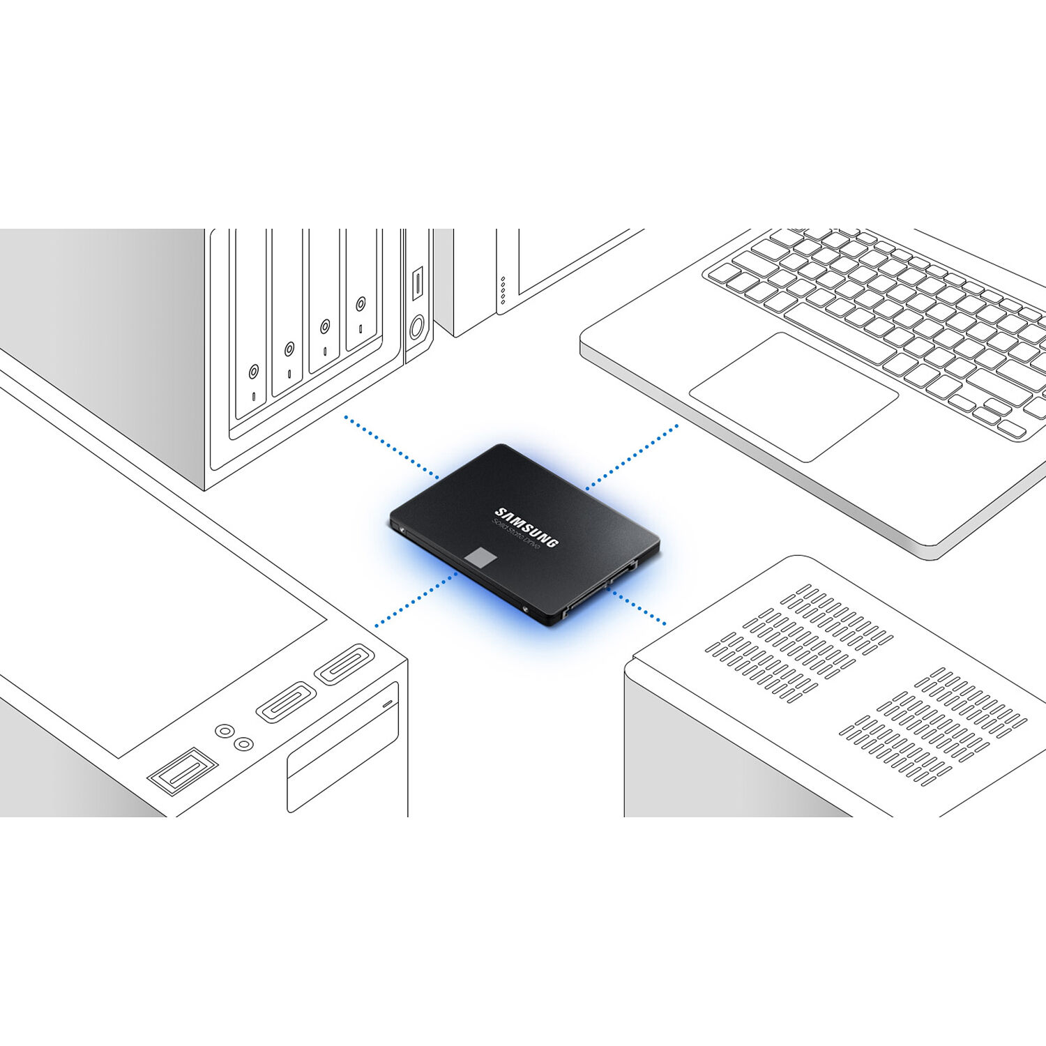 Samsung 870 EVO 1 TB 2.5-inch SATA III internal SSD MZ-77E1T0B/AM — view 9