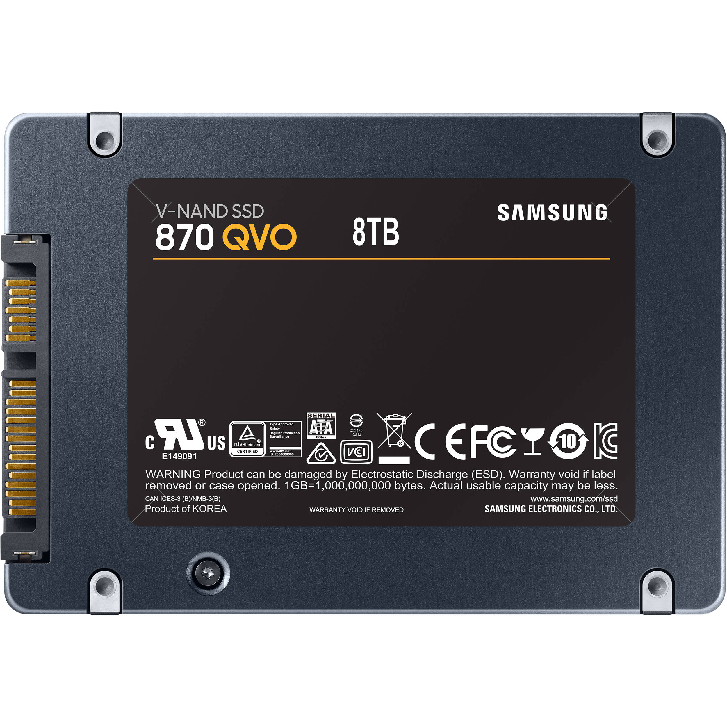 Samsung 870 QVO 8TB 2.5-inch SATA internal SSD for desktop PC storage expansion — view 5