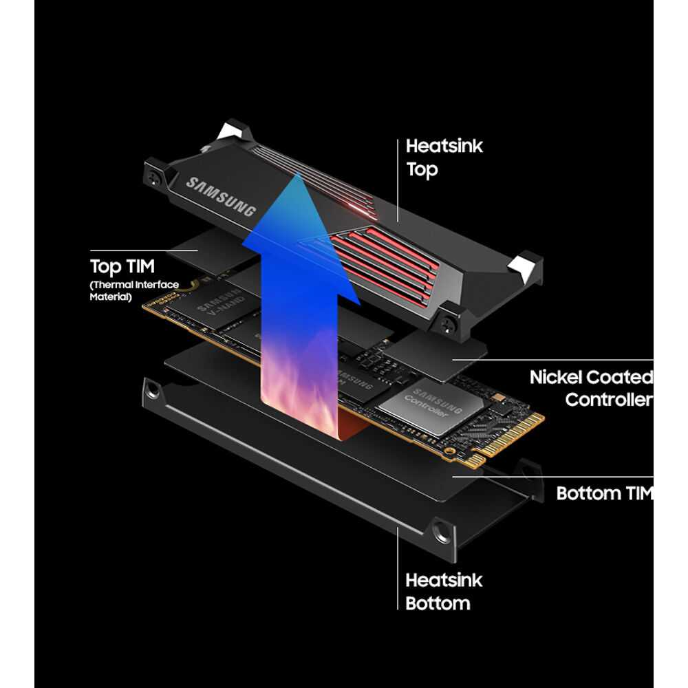 Samsung 1TB 990 PRO M.2 PCIe 4.0 SSD with heatsink — view 10