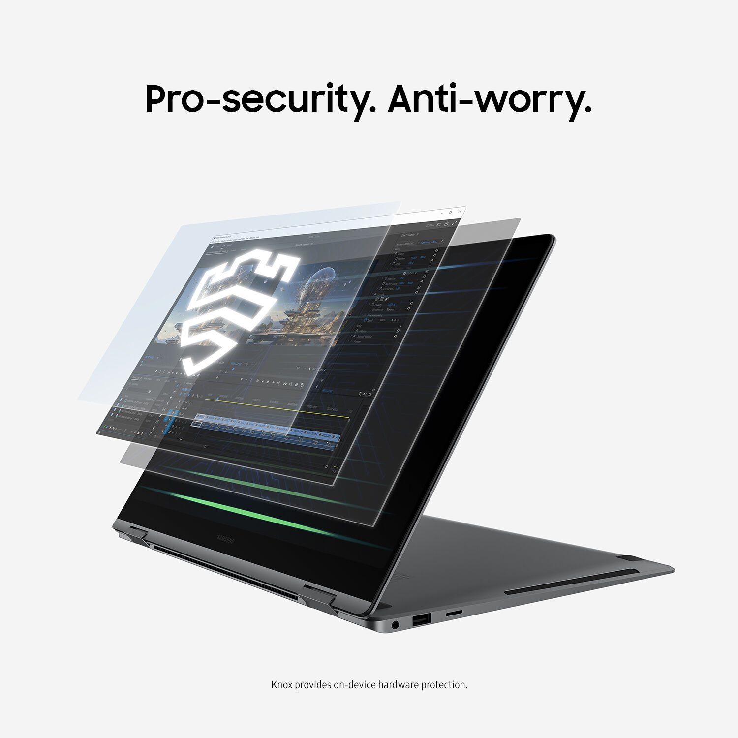 Samsung Galaxy Book5 Pro 360 16-inch gray 2-in-1 laptop with Intel Core Ultra 7, 32 GB RAM, and 1 TB SSD — view 15
