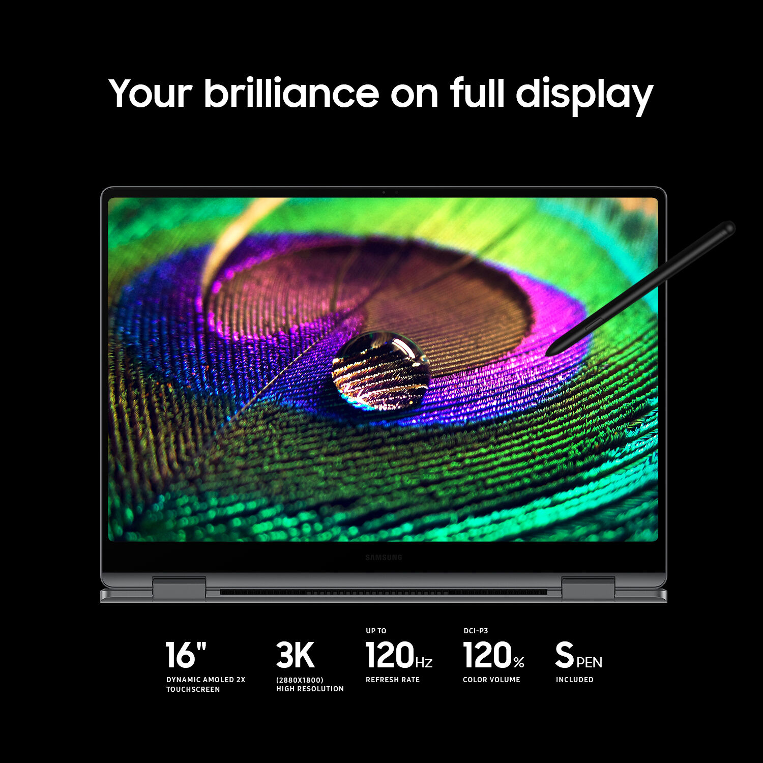 Samsung Galaxy Book5 Pro 360 16-inch gray 2-in-1 laptop with Intel Core Ultra 7, 32 GB RAM, and 1 TB SSD — view 17