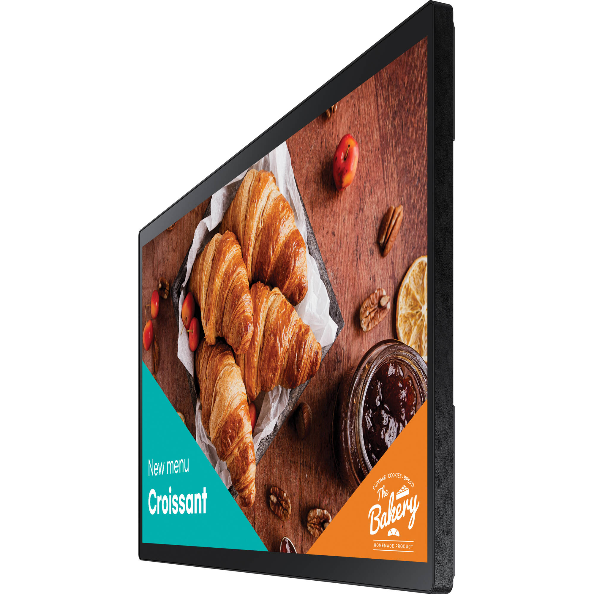Samsung QB24C-T 24-inch UHD LED LCD display in portrait orientation for business signage — view 3