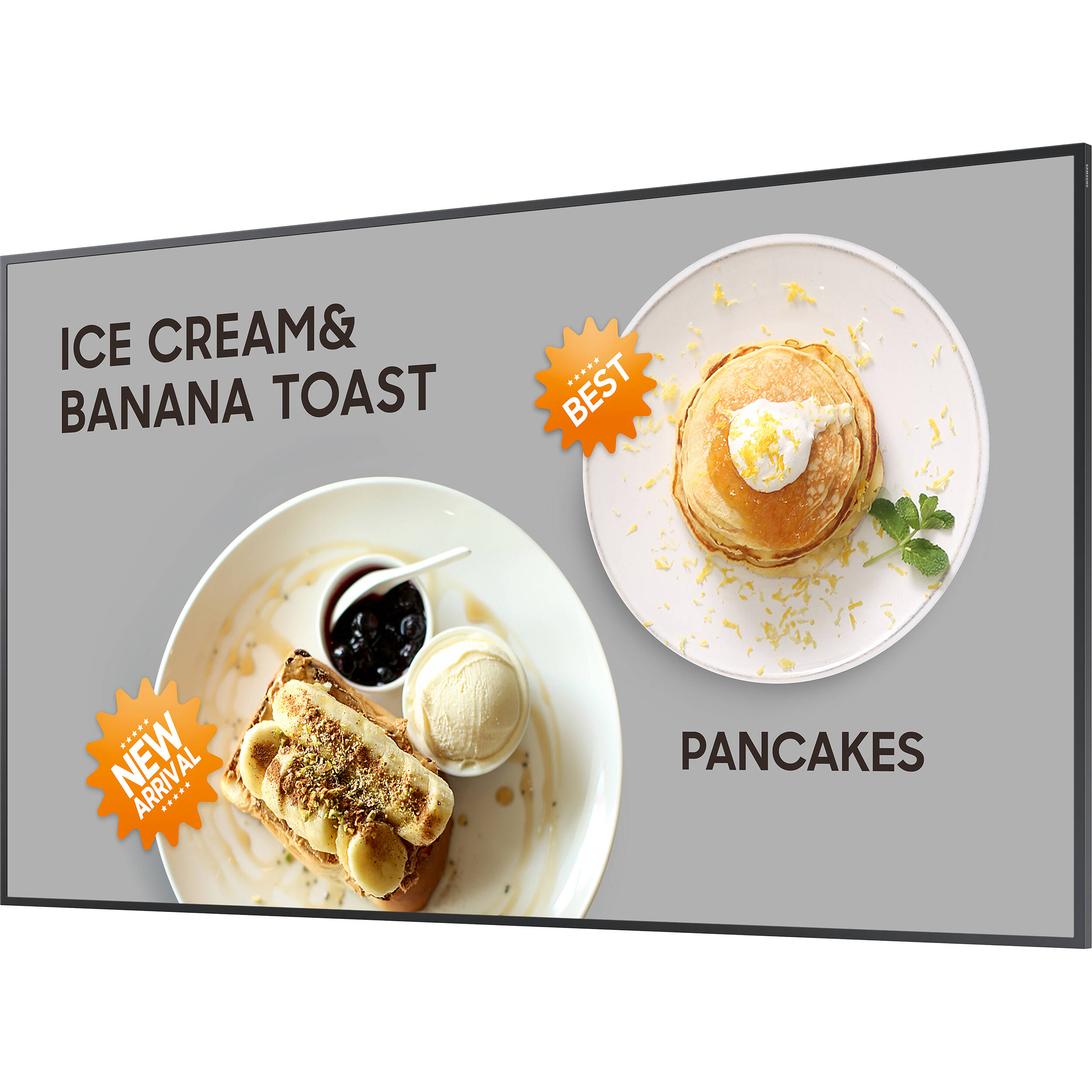 Samsung QM32C 32-inch commercial digital signage display with slim black bezel — view 2