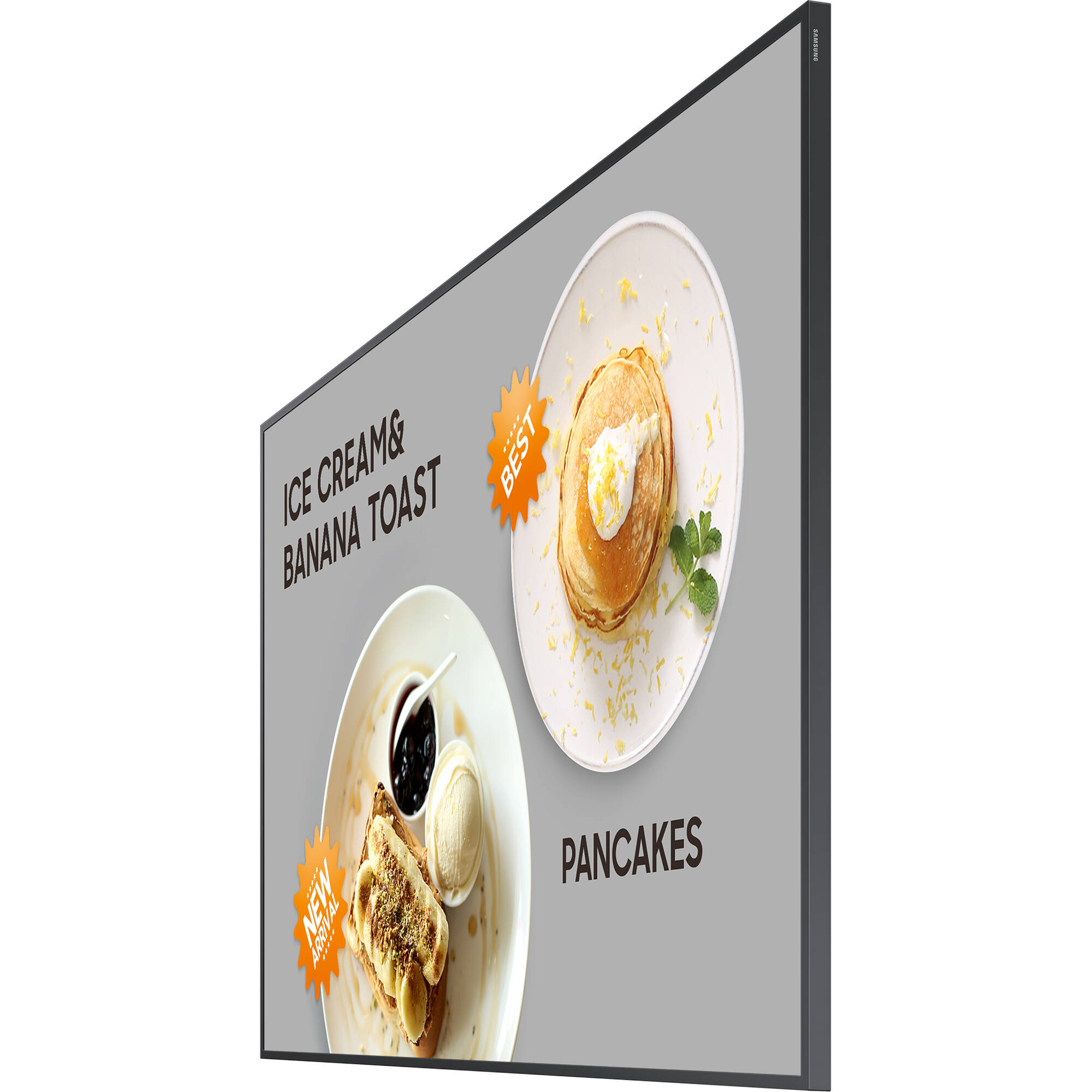Samsung QM32C 32-inch commercial digital signage display with slim black bezel — view 3