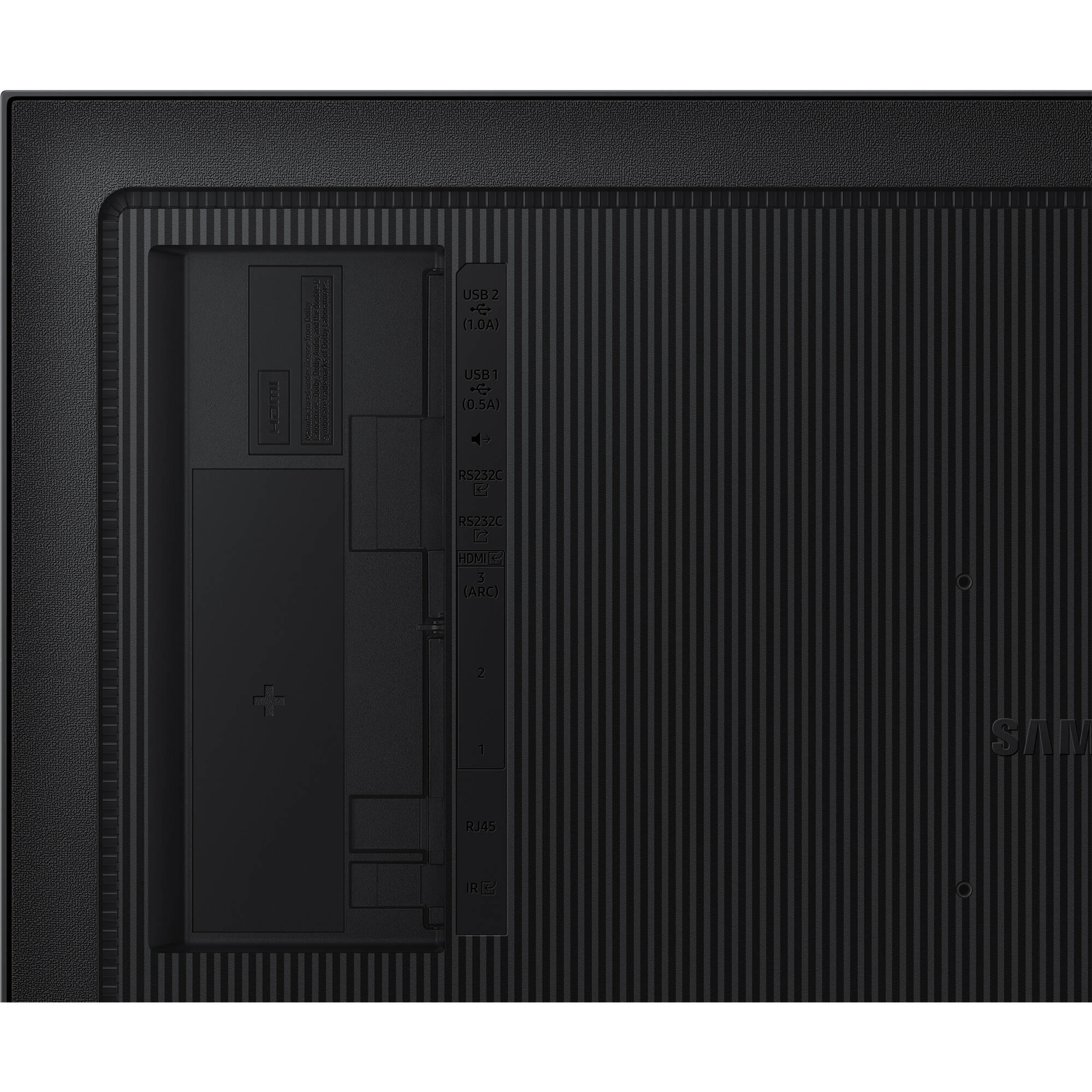 Samsung QM32C 32-inch commercial digital signage display with slim black bezel — view 7