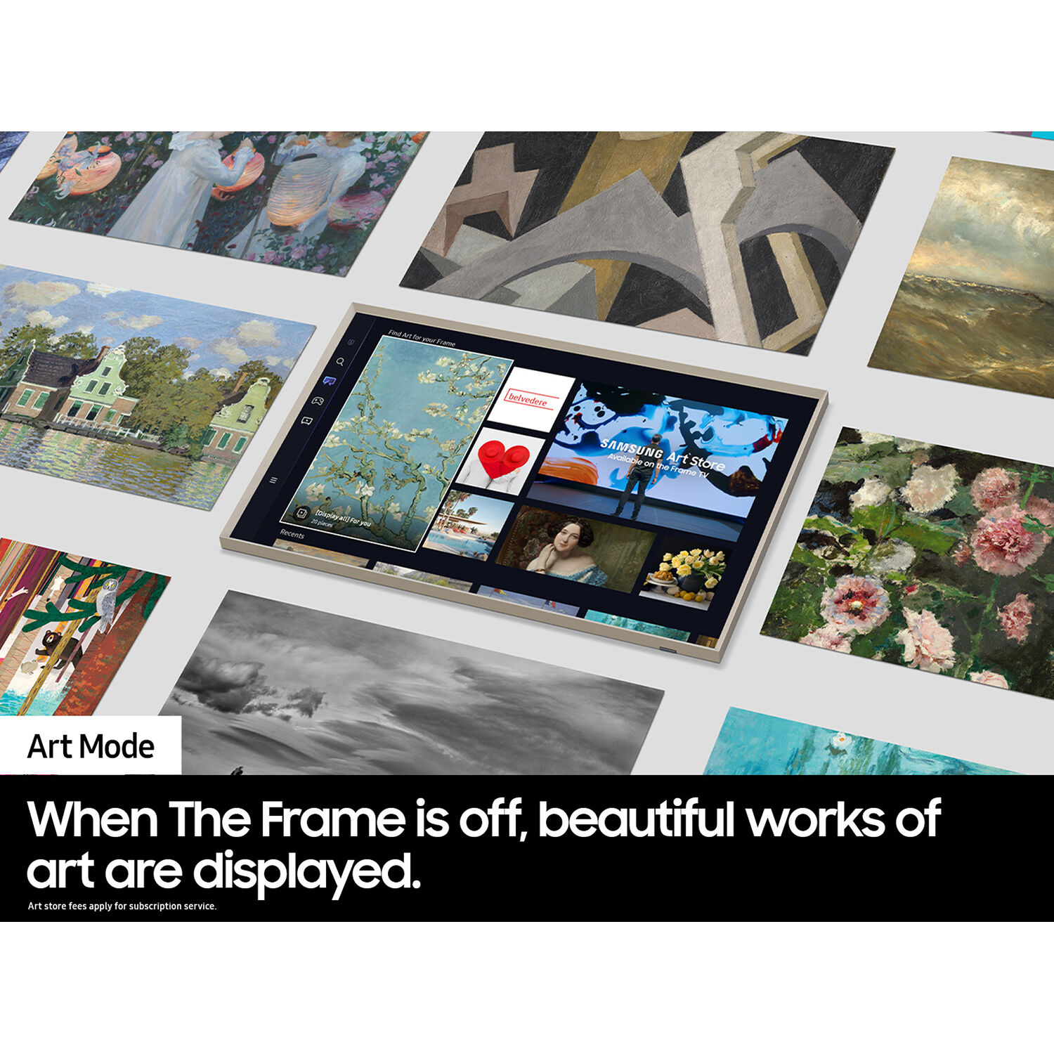 Samsung 32-inch QLED 4K Smart TV with The Frame design and SolarCell Remote — view 6