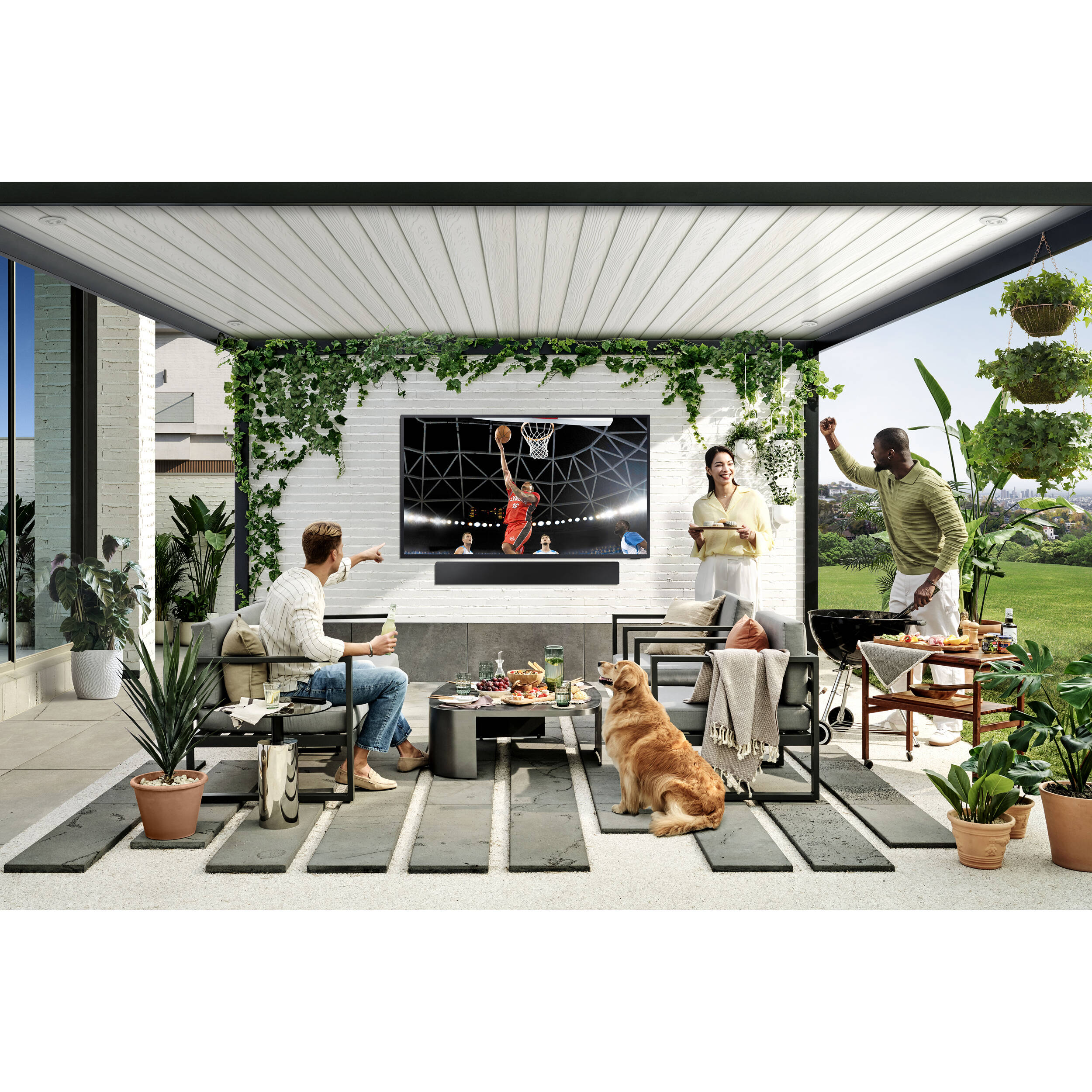 Samsung 55-inch Neo QLED 4K 120 Hz display for bright indoor-outdoor viewing — view 12