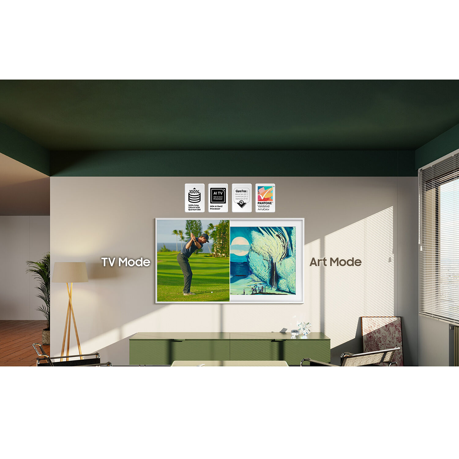 Samsung 65-inch QLED 4K Frame TV with art-style design — view 15