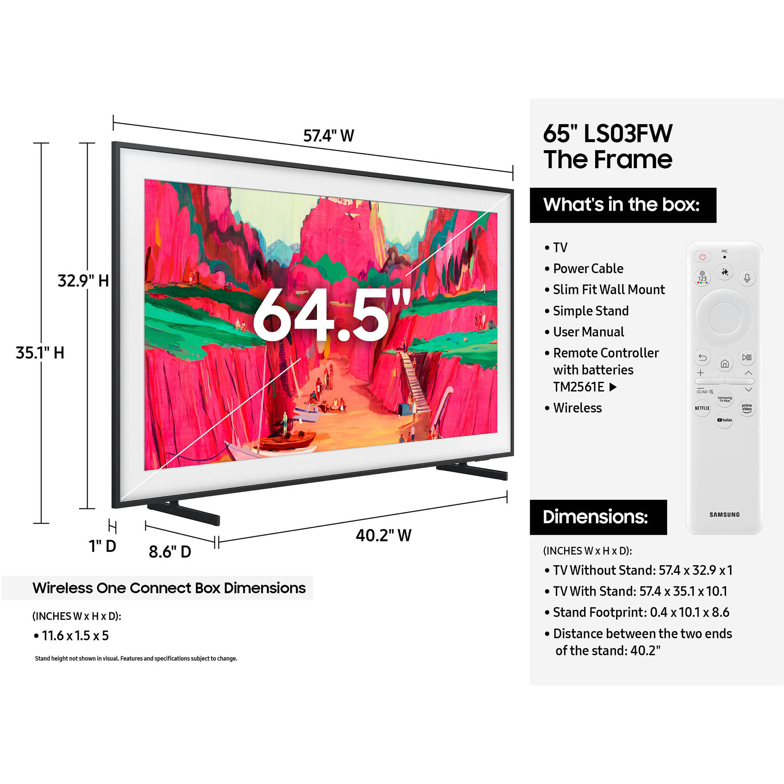 Samsung 65-inch Neo QLED 4K Frame PRO smart TV with 120 Hz refresh — view 6