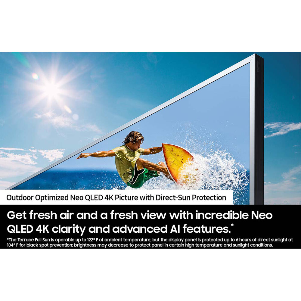 Samsung 75-inch Neo QLED 4K smart TV with 120 Hz refresh rate for bright-room viewing — view 6