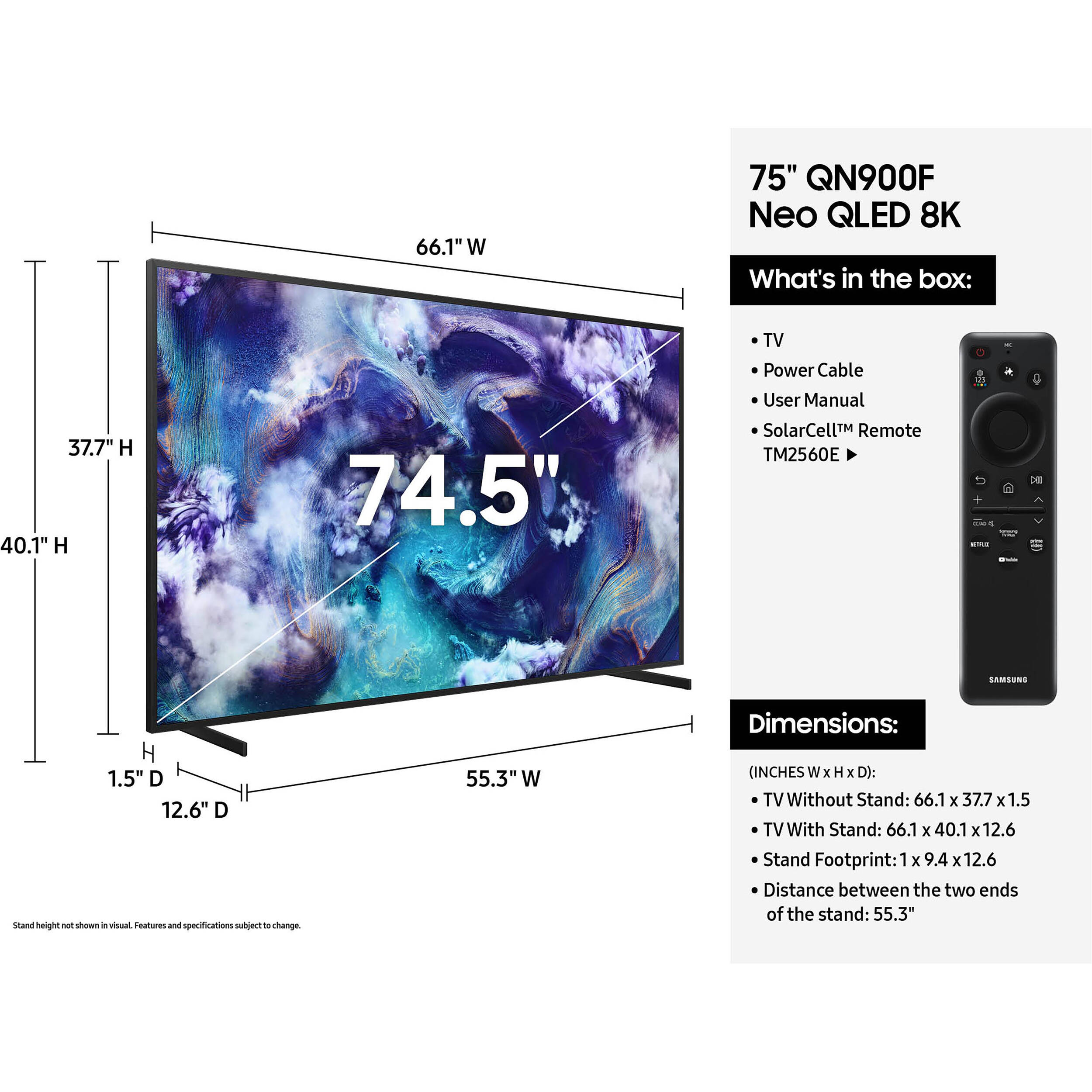 Samsung 75-inch Neo QLED 8K Smart TV with 120Hz refresh rate — view 4