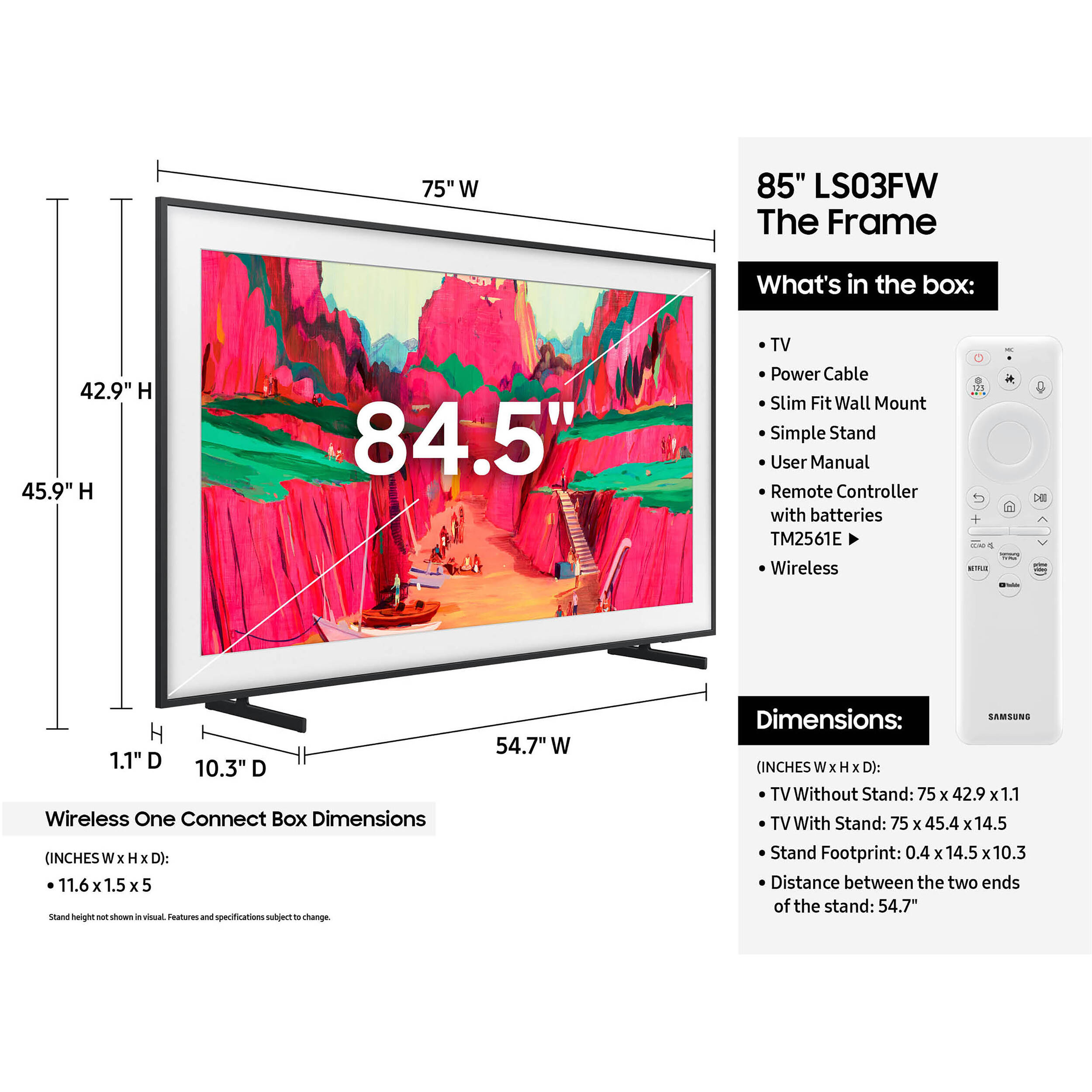 Samsung 85-inch Neo QLED 4K Frame smart TV with slim bezel for premium boardrooms and hospitality spaces — view 6