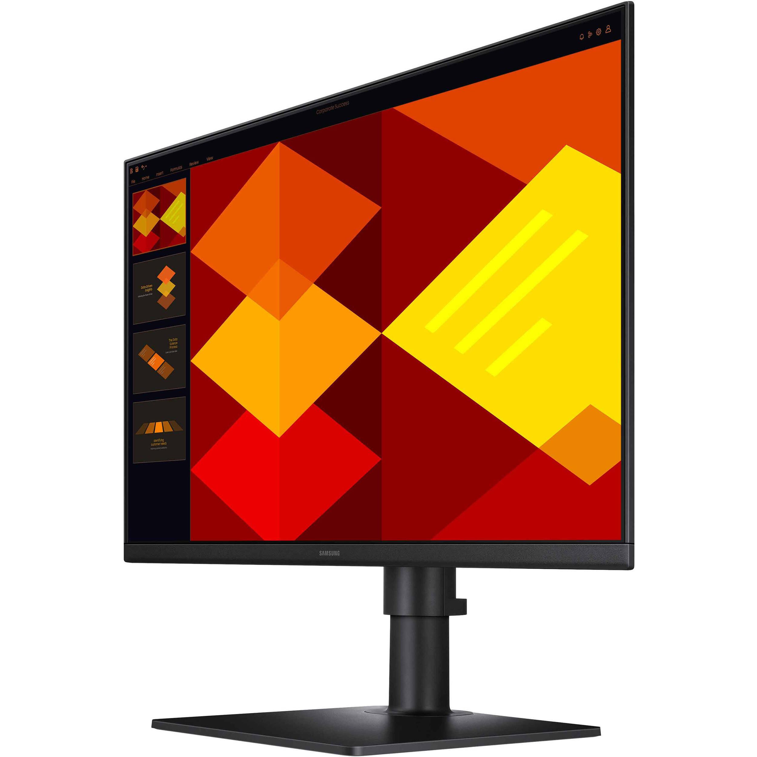 Samsung 24-inch S40GD Full HD IPS monitor with height-adjustable stand and USB hub — view 2