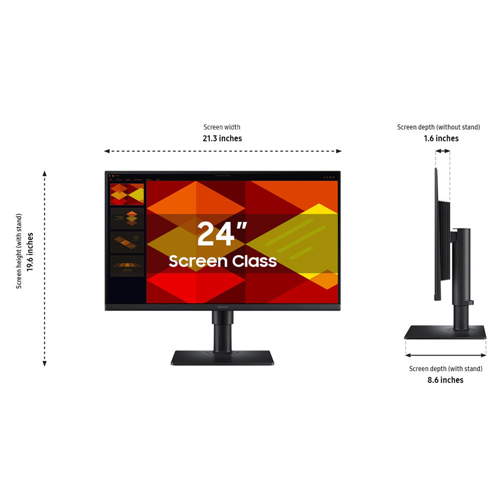 Samsung 24-inch S40GD Full HD IPS monitor with height-adjustable stand and USB hub — view 5