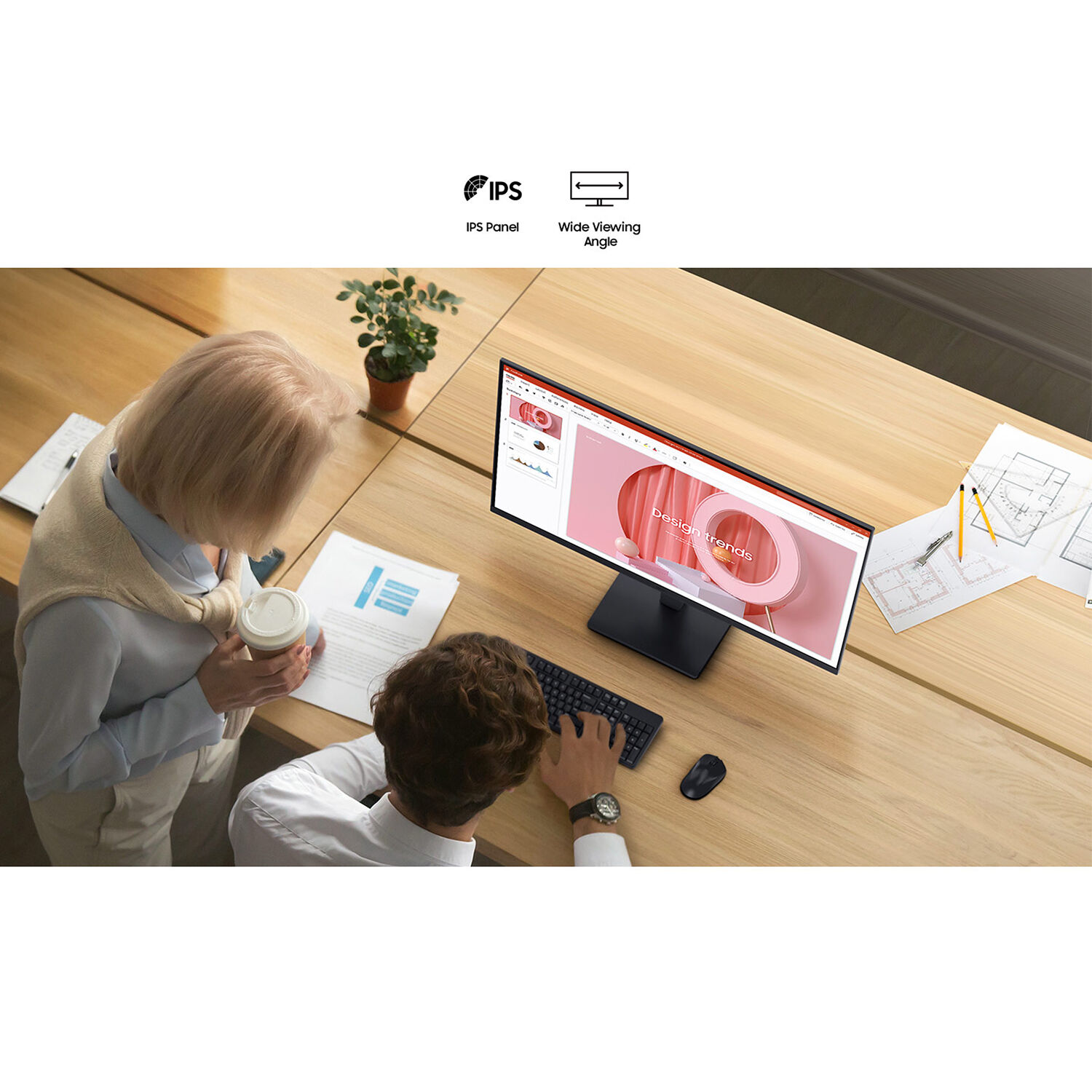 Samsung 27-inch S30GD FHD IPS monitor with HDMI and VGA connectivity — view 10