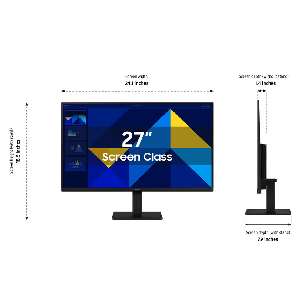 Samsung 27-inch S30GD FHD IPS monitor with HDMI and VGA connectivity — view 8