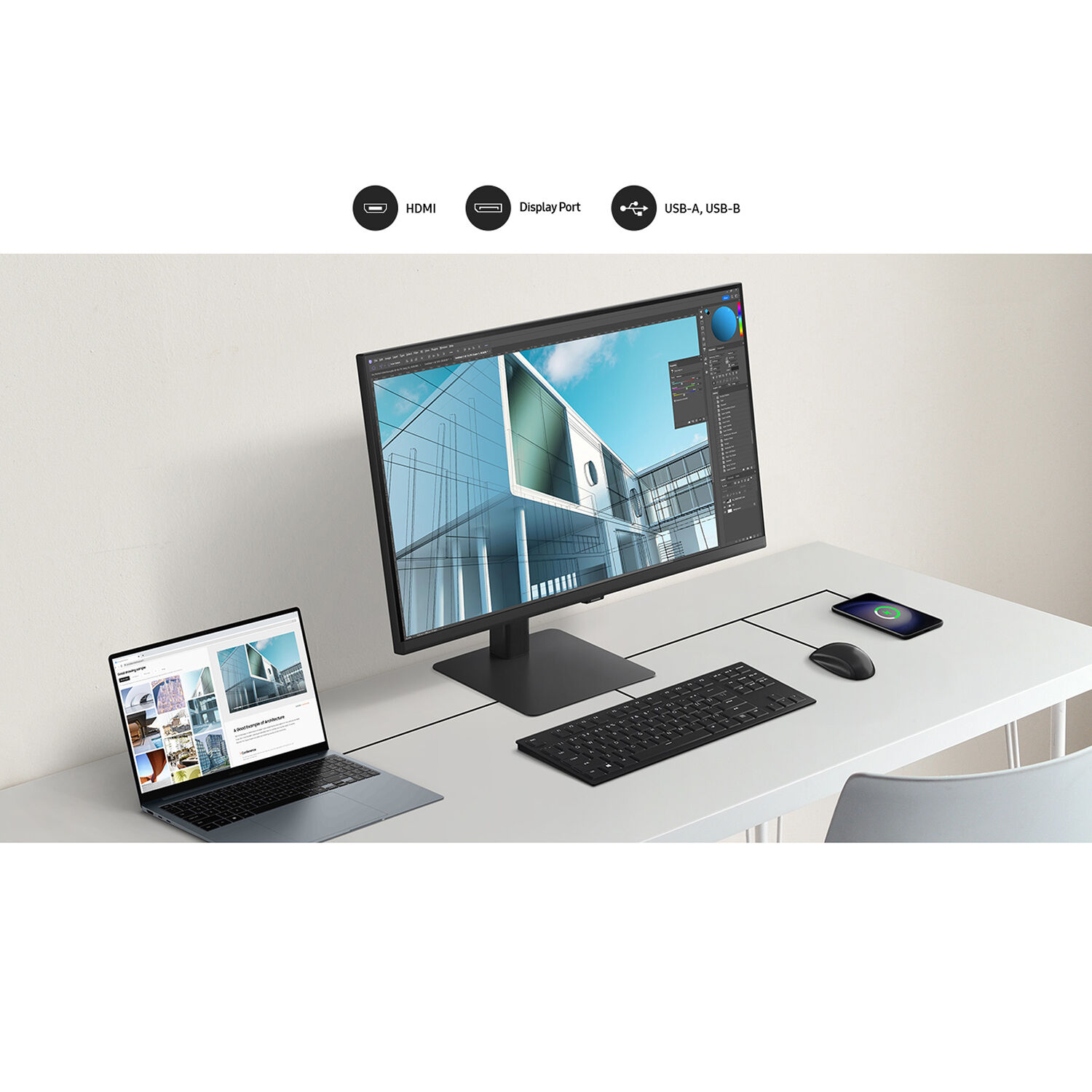 Samsung S27D606EAN 27-inch QHD IPS monitor with adjustable stand — view 18