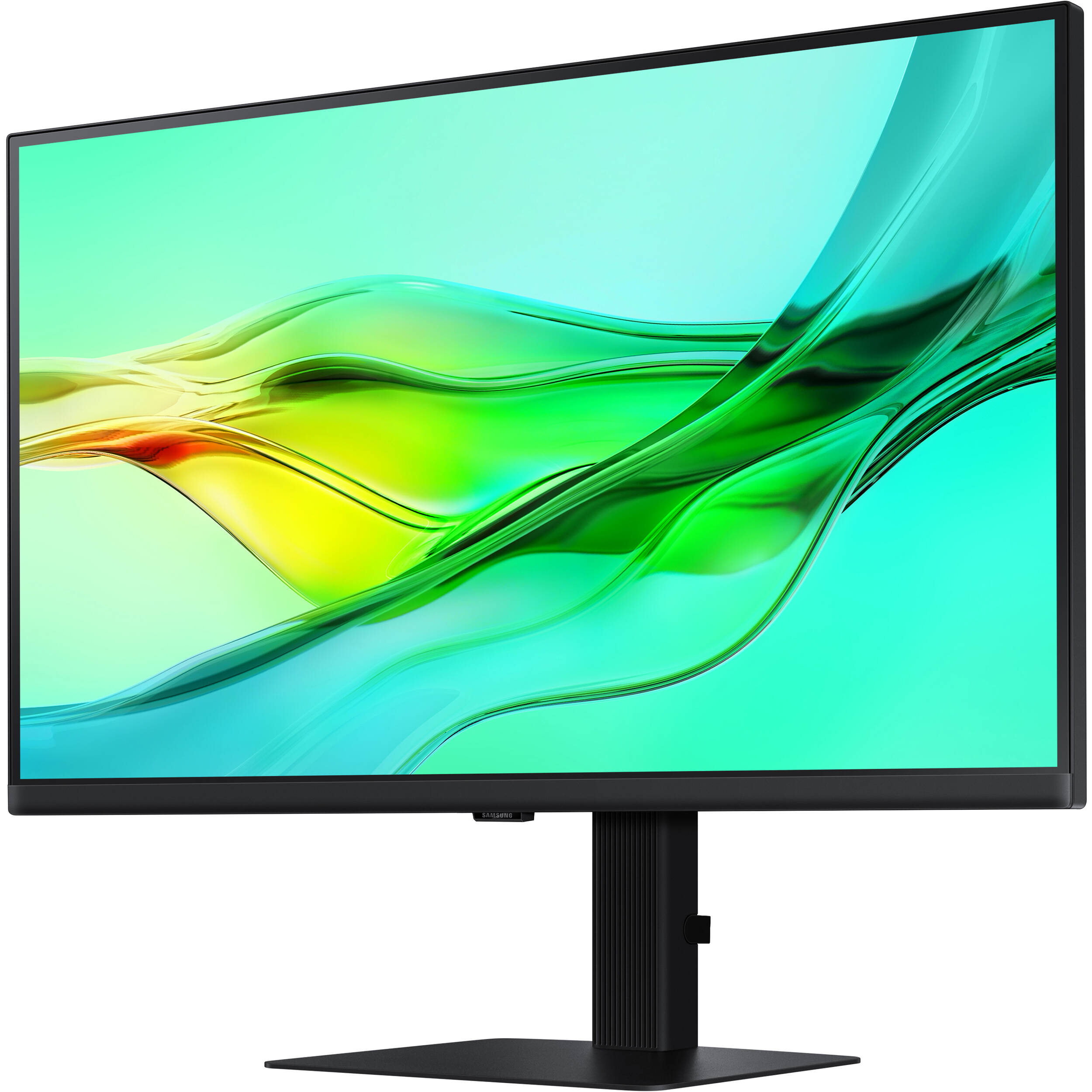 Samsung 27-inch QHD IPS monitor with USB-C, KVM, LAN, HDMI, DisplayPort, and adjustable stand — view 3