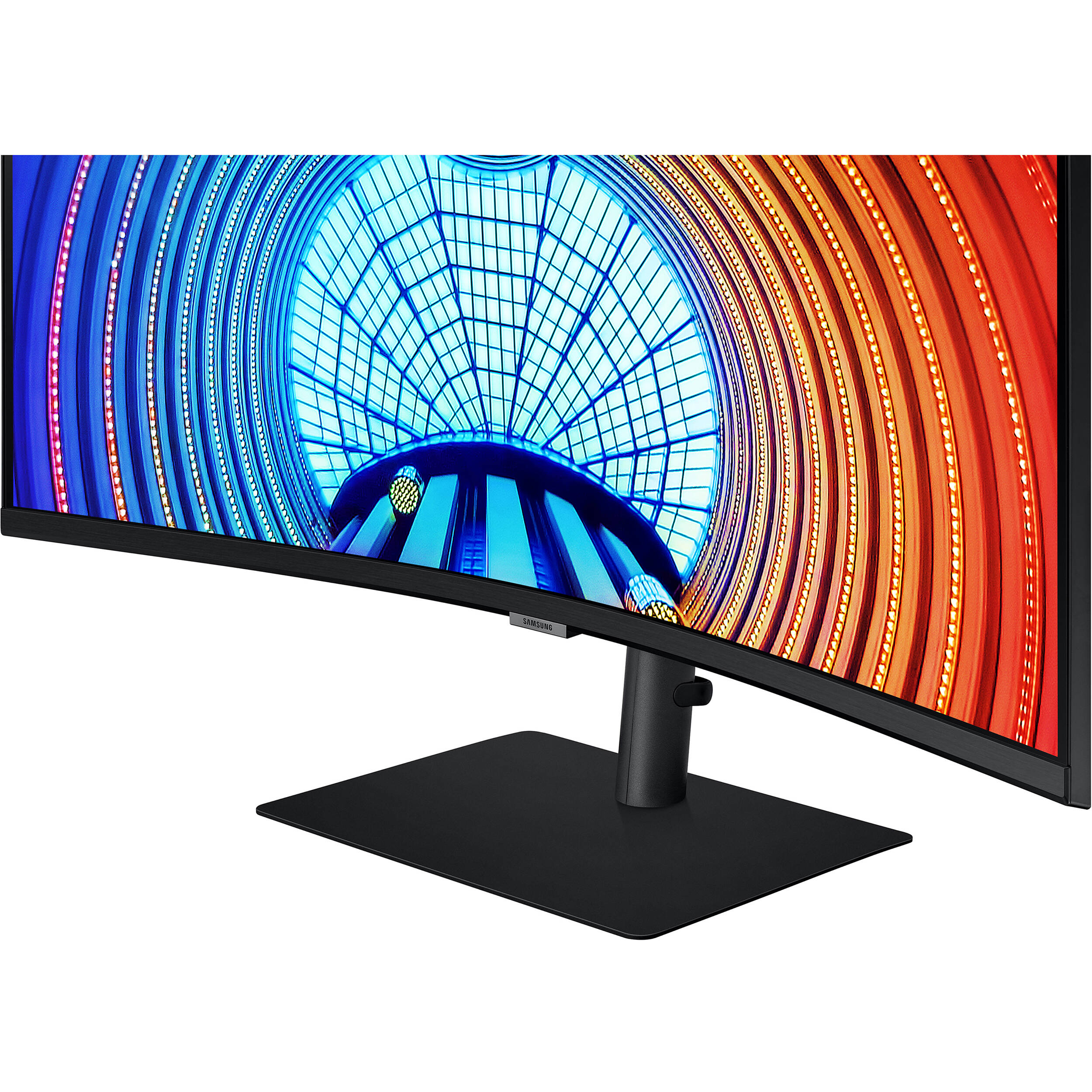 Samsung 34-inch curved ultrawide monitor with WQHD resolution, USB-C 90 W, HDR10, LAN, and adjustable stand — view 13