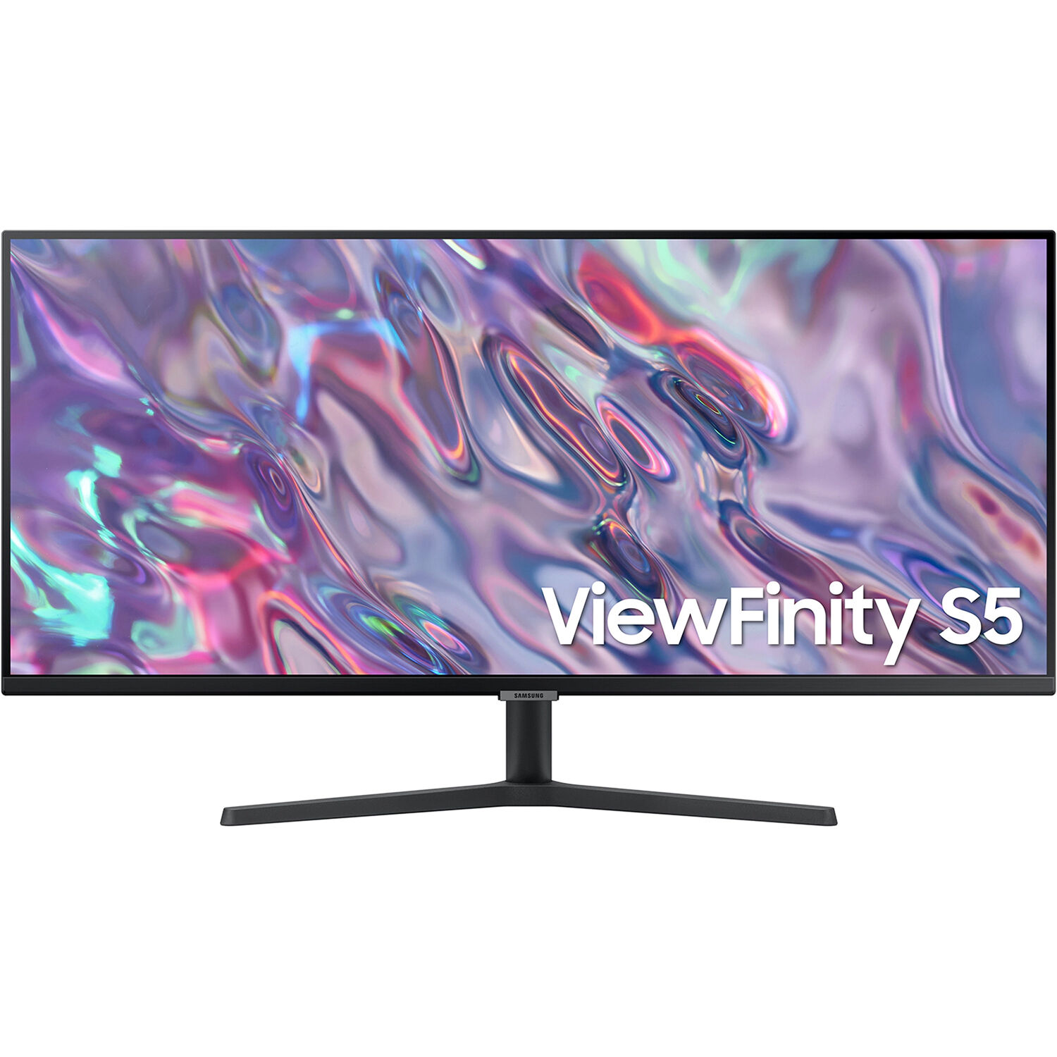 Samsung 34-inch ultrawide IPS monitor with WQHD resolution, slim bezels, and adjustable stand — view 2